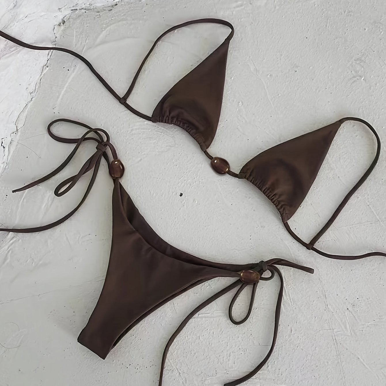 E-shop Bikini-Set für Damen in Uni-Farben für den Sommer Strand