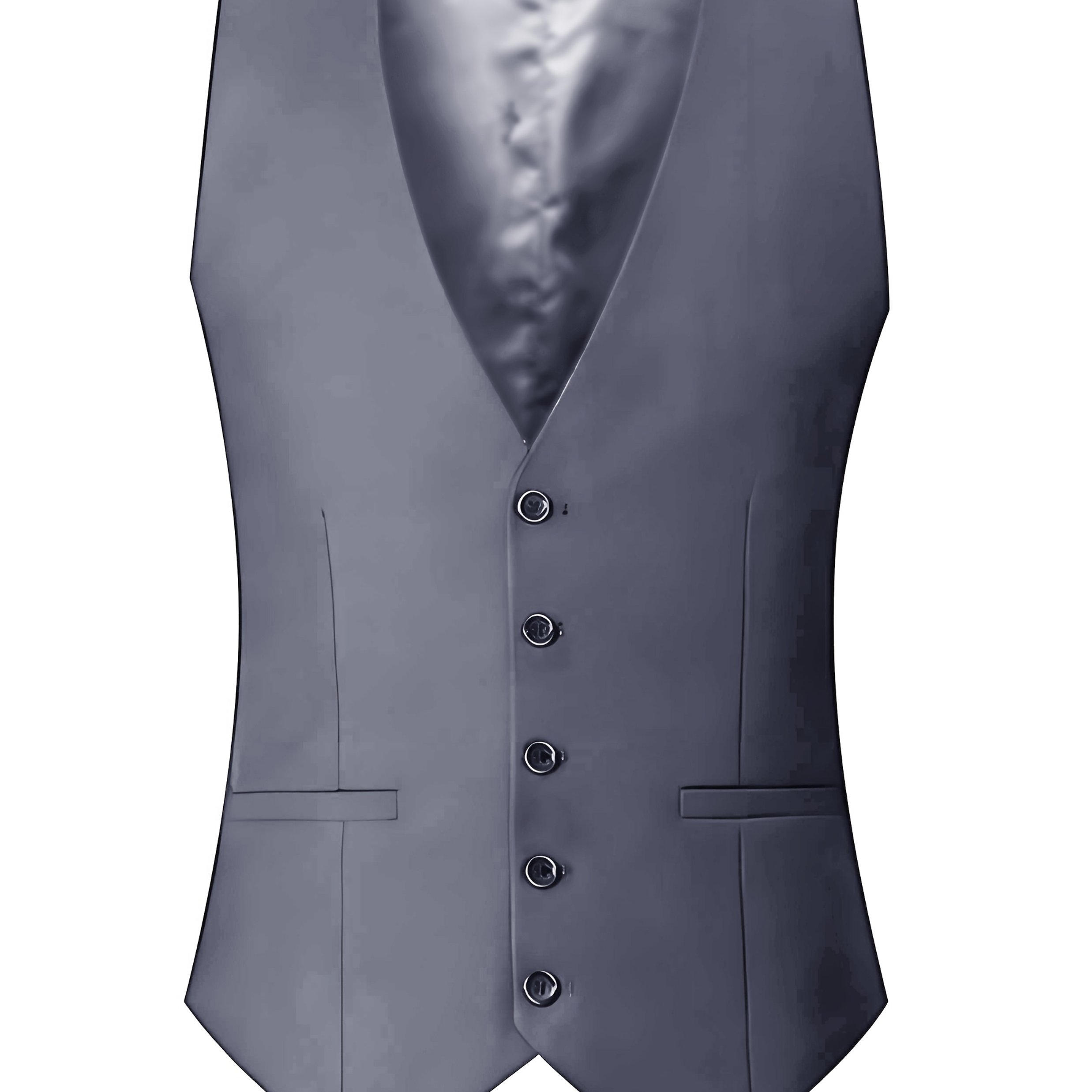 TEMU Men' Color Adjustable Suit Vest Men' Color Front Sleeveless Casual Suit Vest