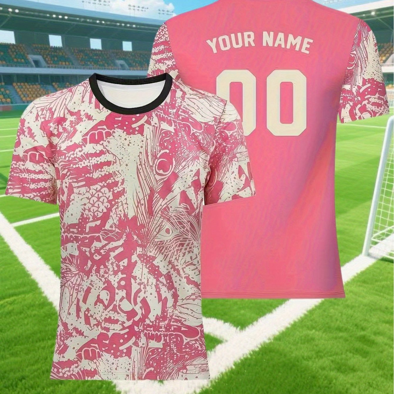 TEMU Custom Men's Youth Soccer Jersey---customize With Your Favorite Number/name... Comfortable And Breathable Crew Neck Sports T-shirt/personalized
