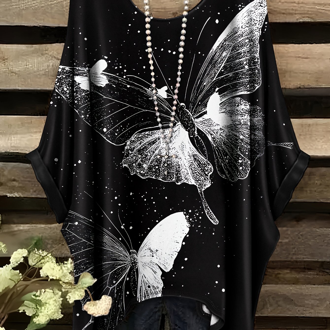 TEMU Plus Size - Plus Size - A Printed Design, Not Textured. It Features A Plus-size Women's Directional Style With An Elegant Bohemian Vacation Vibe