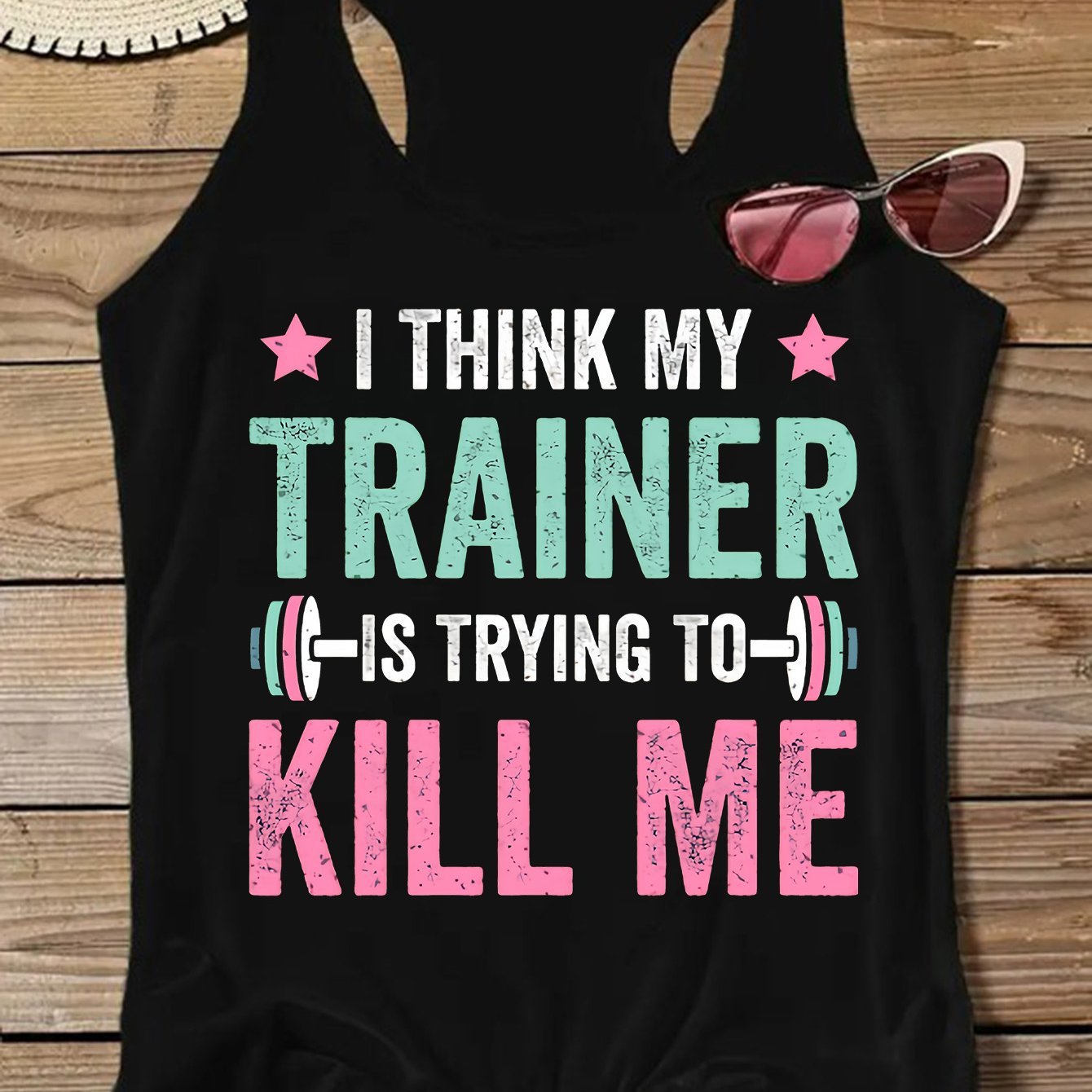 TEMU Plus Size, Women's Funny "i For Is Trying To Kill Me" Sleeveless Top - Oversized Round Neck Summer Wear, Lightweight Breathable Blouse For