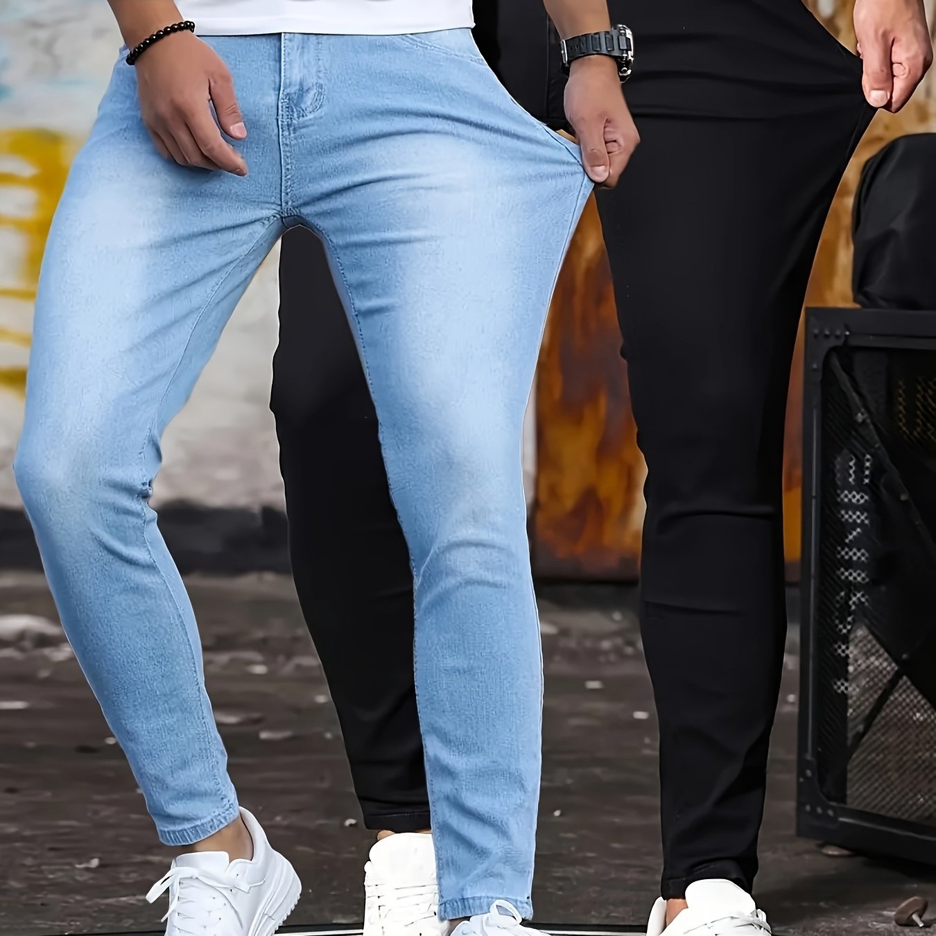 Two-pack Men's Mid-rise Slim Fit Jeans