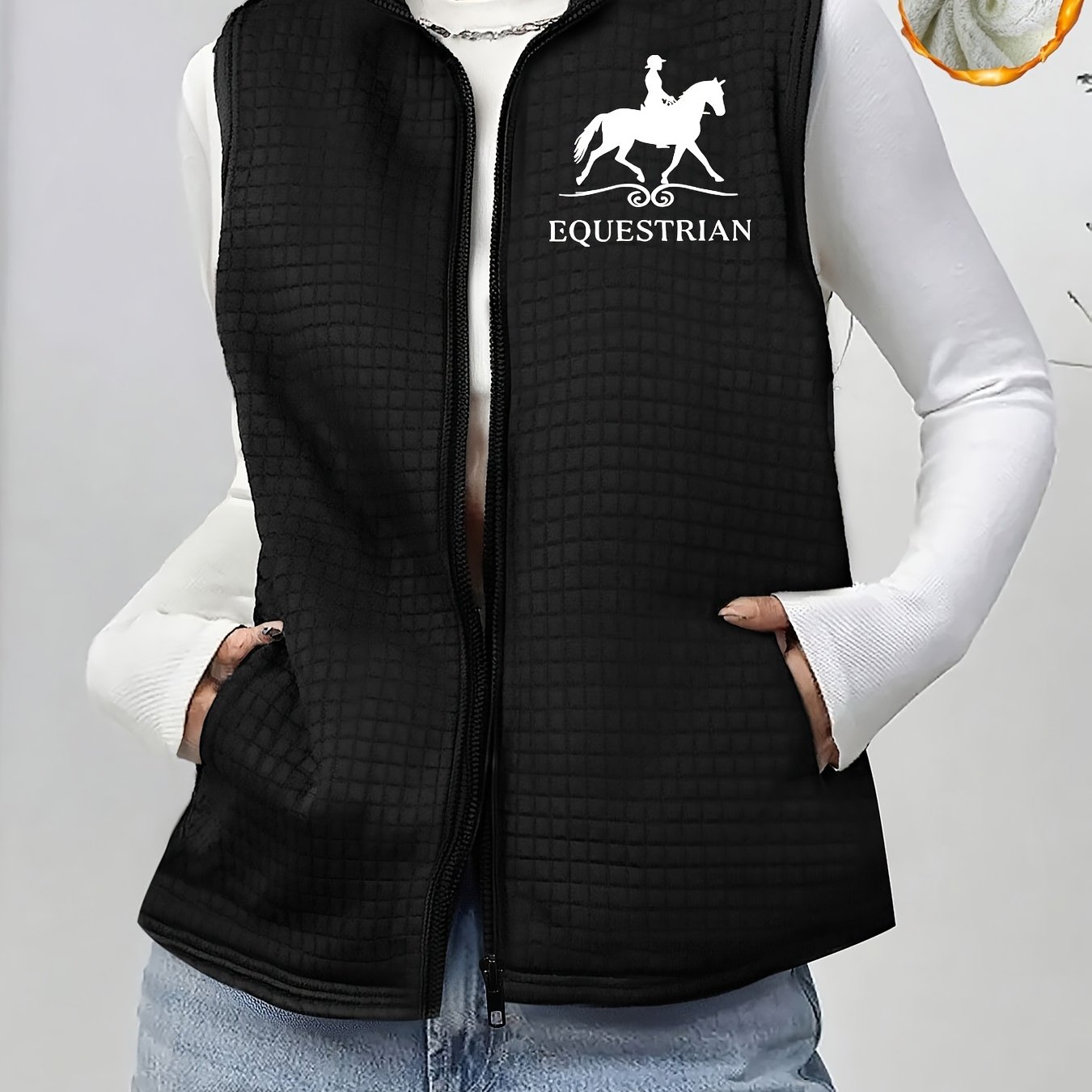 TEMU Autumn And Winter New Hot Selling Printed Thickened Warm Sleeveless Vest