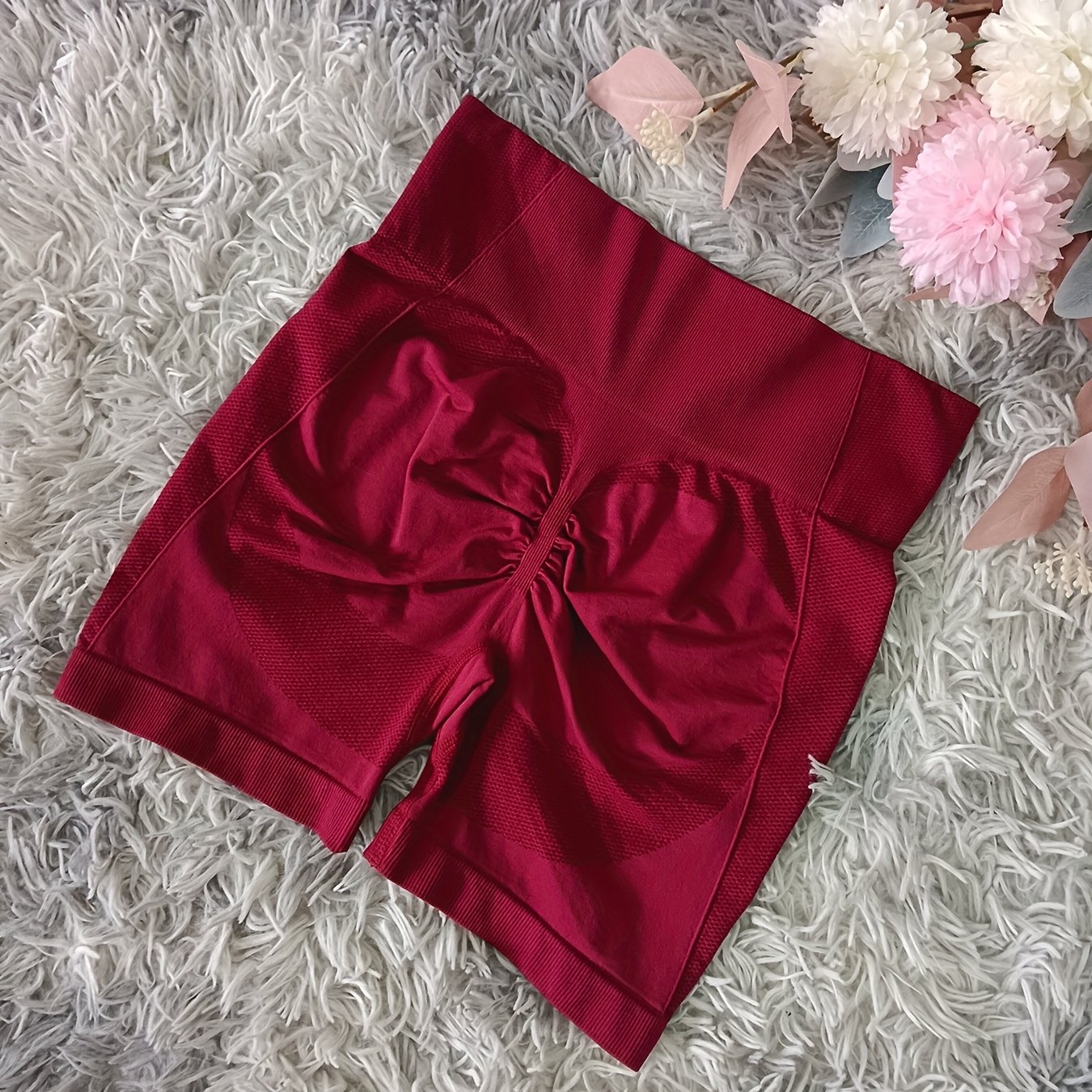 E-shop Frühjahr/Sommer-Stil, Einzelpackung, Damen Nahtlose Yoga-Shorts, Fitness-Leggings, Feuchtigkeitsableitend, Atmungsaktiv, Dehnbar, Sport-Shorts,
