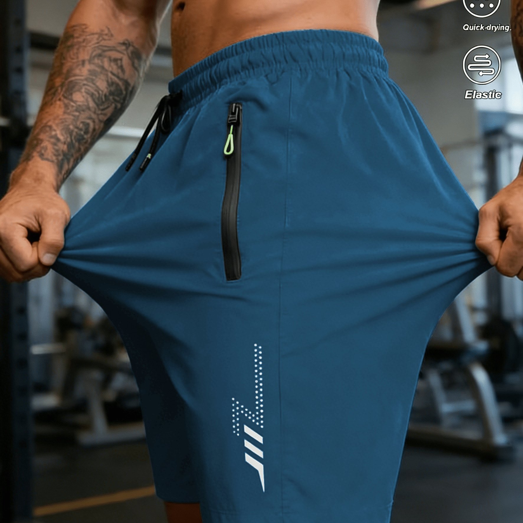 TEMU Men's Fashion Casual Summer Shorts, Men's Athletic Bermuda Shorts, Cool Side Zipper Pocket Casual Shorts Swimming Pool
