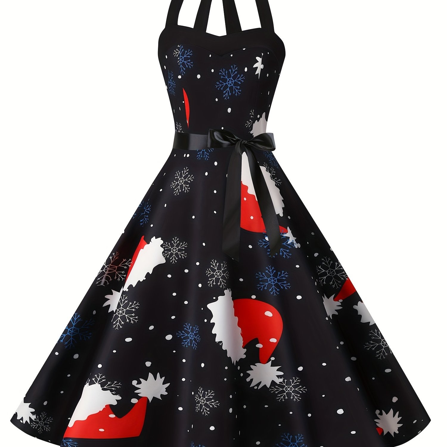white christmas dresses Retro Stage Vintage Christmas Swing Dress main image 1