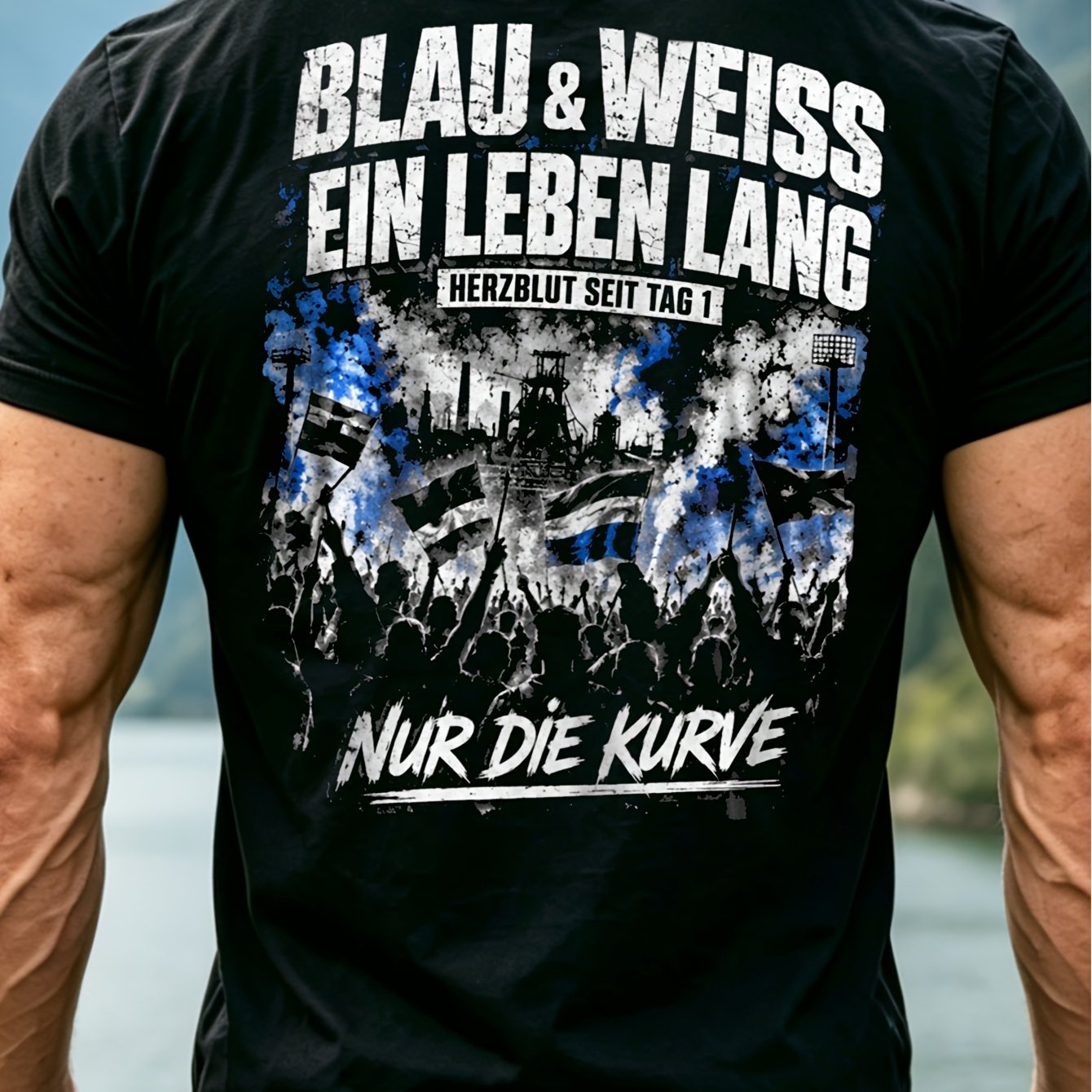 Men's Back T-shirts The Curve Stadium Fan Graphic T-shirt Outdoor Leisure Breathable , Plus Size