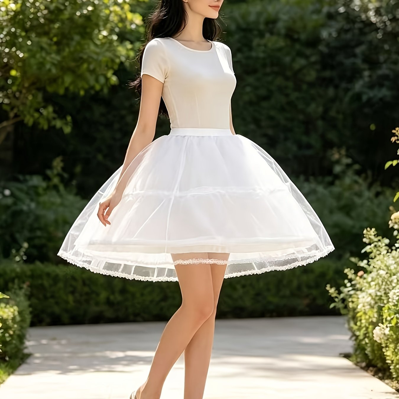 TEMU Non-american Fashion Half-length Fishbone Petticoat, Ideal Gift For , Versatile And Stylish Underwear For (petticoat Is Foldable, See Video