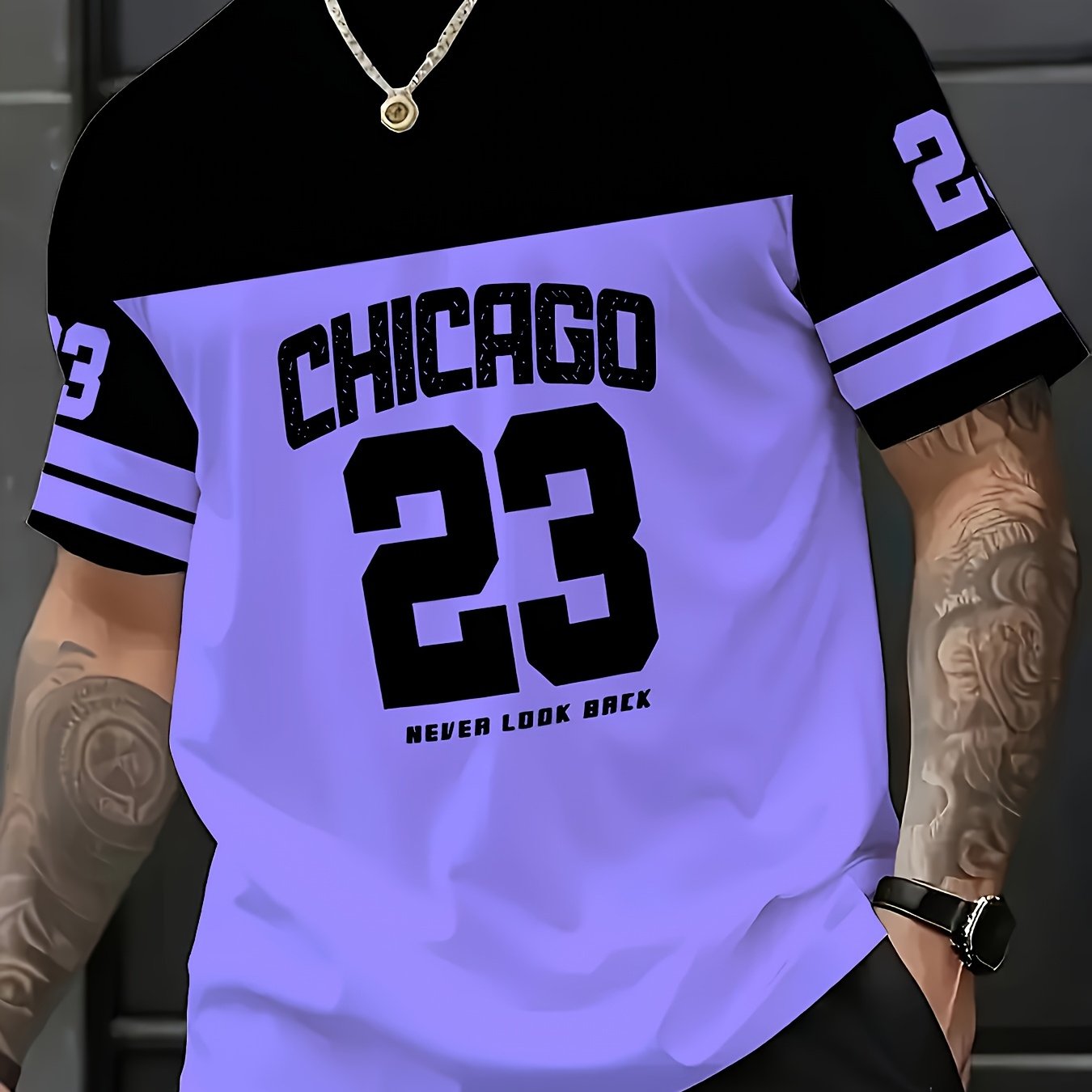 TEMU Men's Summer Sports Print T-shirt