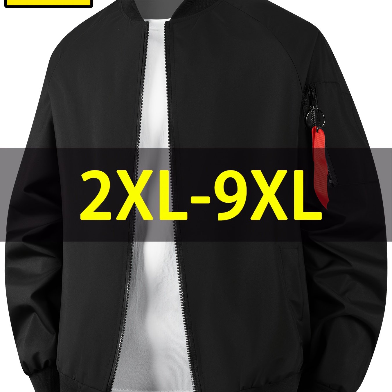 TEMU Plus Size Men's Jackets From 2xl To 9xl, Versatile Casual Outerwear Suitable For Spring And Autumn, Featuring A Baseball Collar. Trendy And