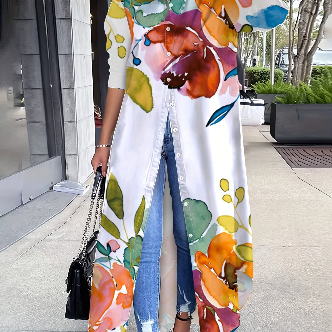 Plus Size - Plus Size - Large-sized Printed Dress/ Dress/fashionable Women's Dress