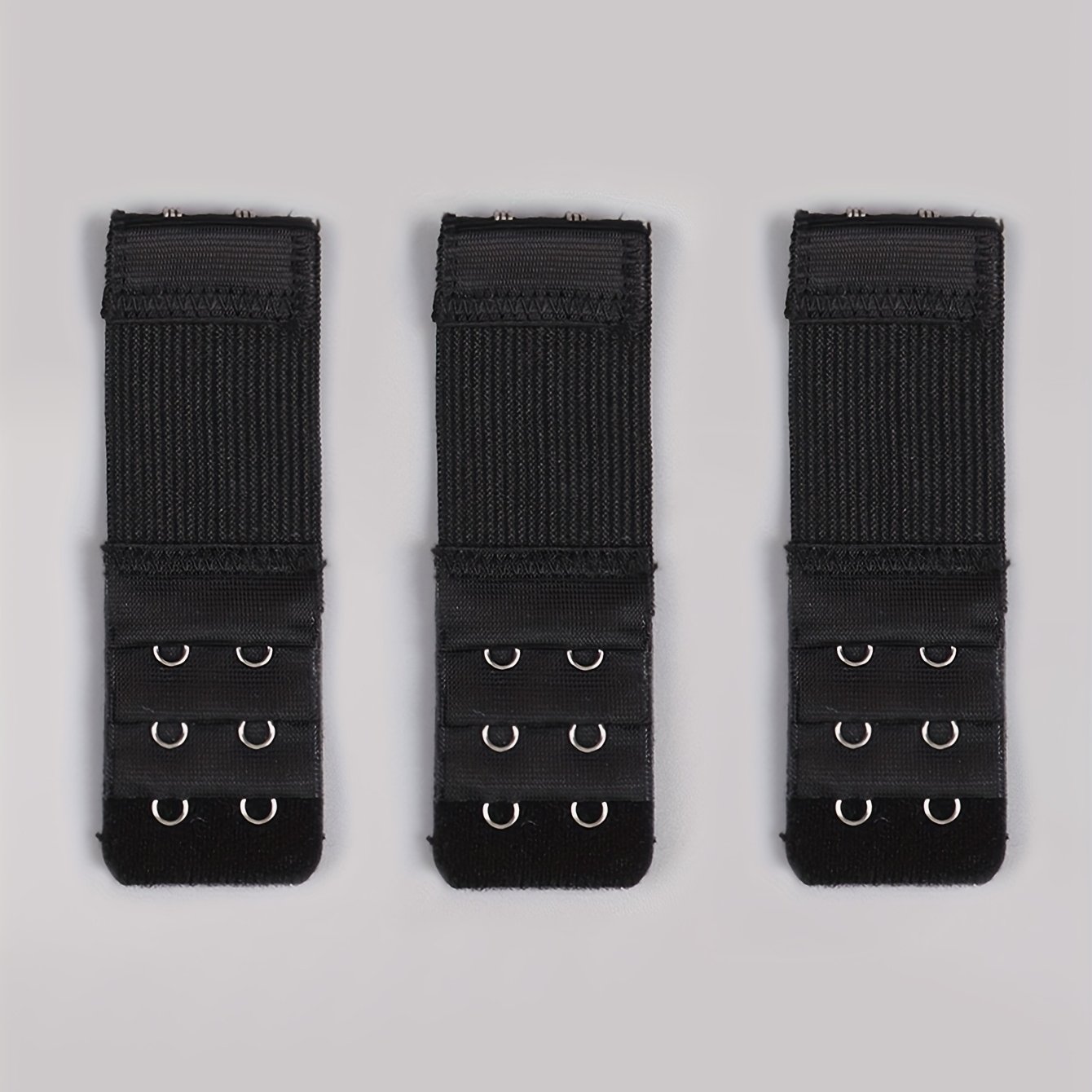 TEMU 3-pack Elastic 3-row 2-button Extension , Elastic Bra Extender With Back Closure