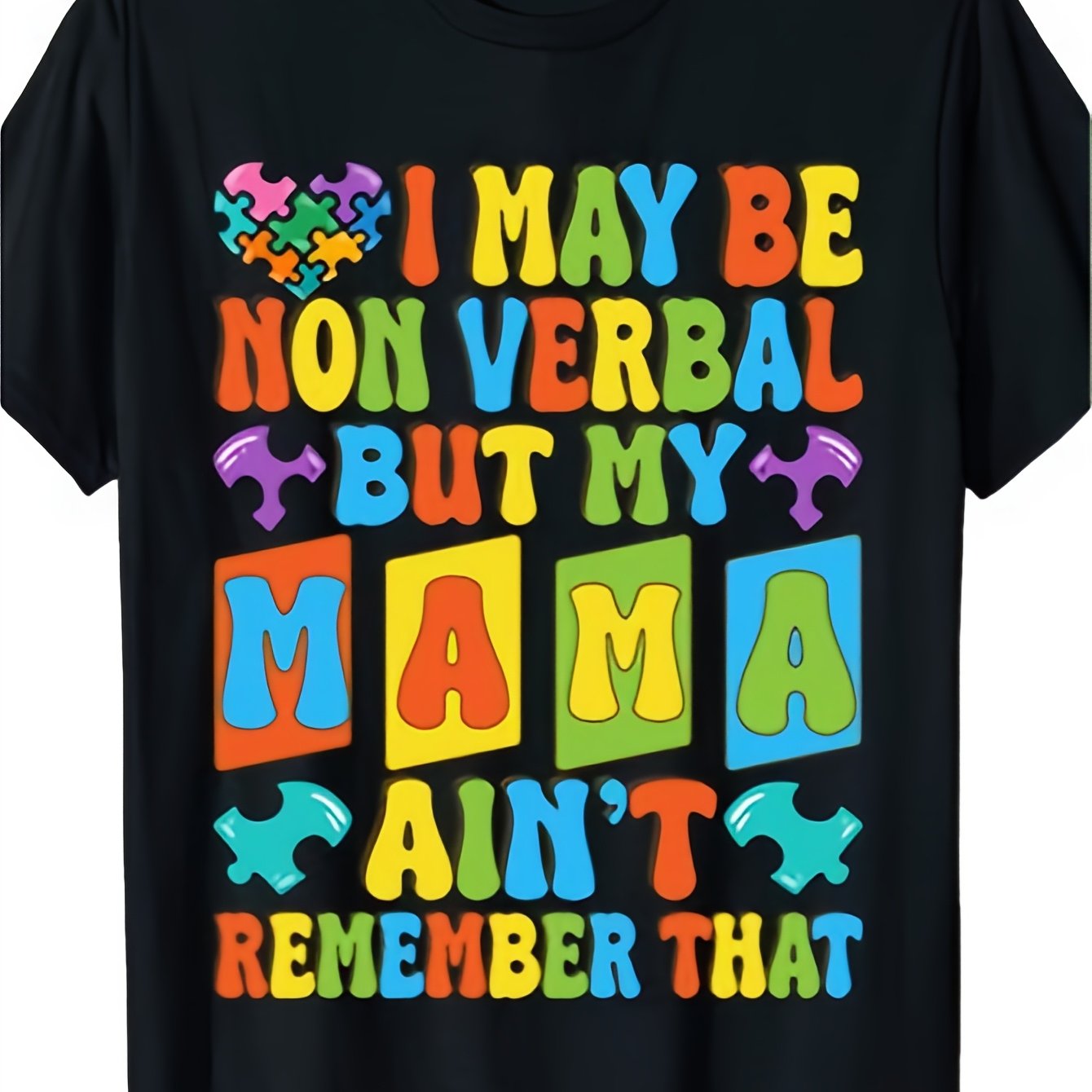 TEMU While I Might Not Speak, Autism Guarantees With Our Soft Short-sleeve T-shirt Designed For Boys And Girls, Suitable For Like Christmas, New Year, Easter, And Valentine's Day.