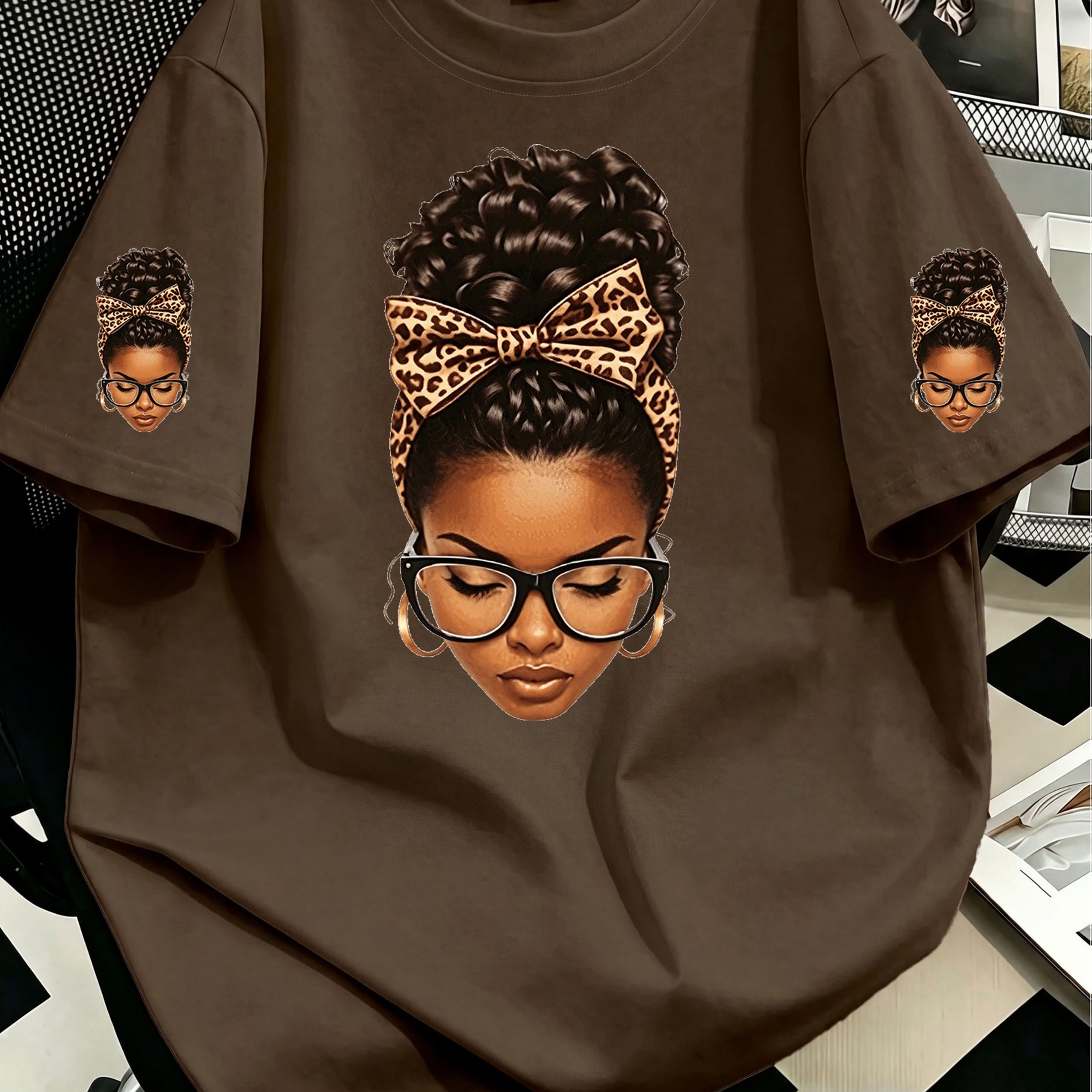 TEMU Plus Size Women's Cartoon Versatile Daily Short Sleeve T-shirt Summer