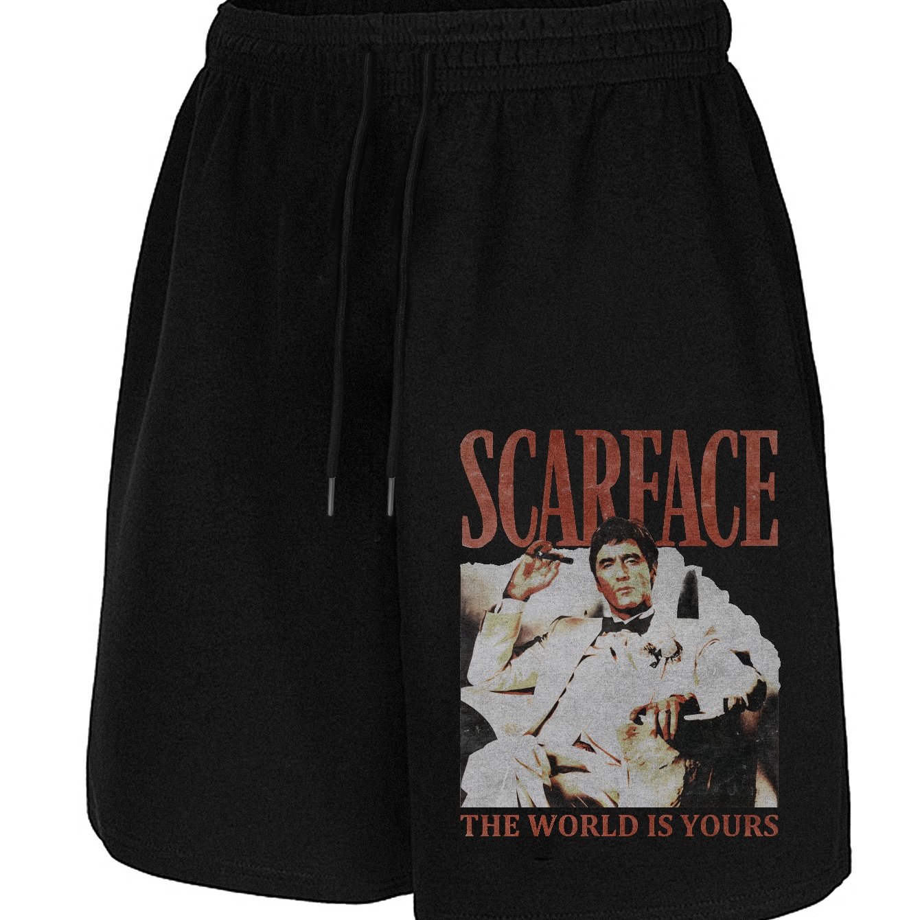 TEMU Men' Suit Print Shorts, Casual Shorts With Pockets And Drawstring, Summer Sports Shorts, Men's Shorts