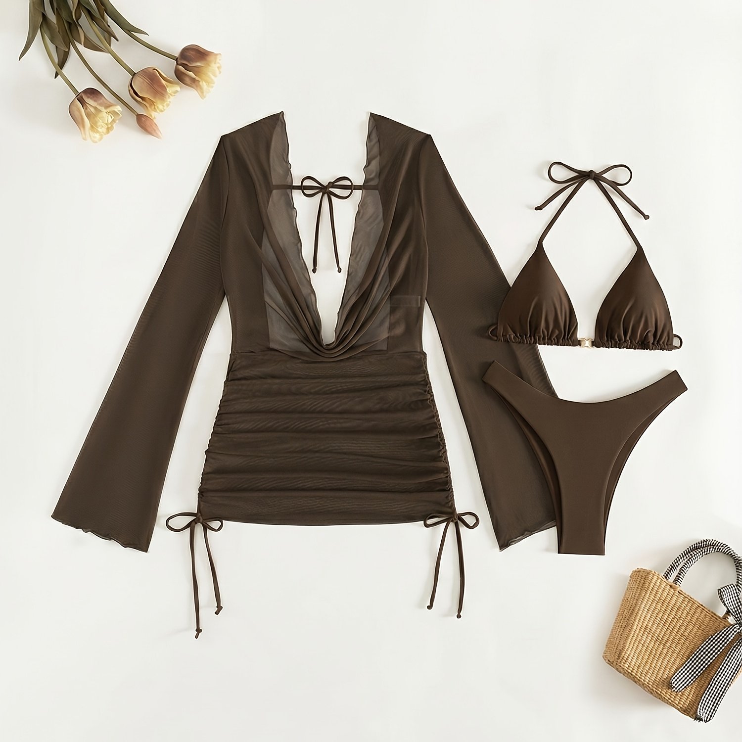 E-shop 2025 Neues europäisches und amerikanisches Damenmode Sexy Strandurlaub Date Party Bikini Dreiteiler Set