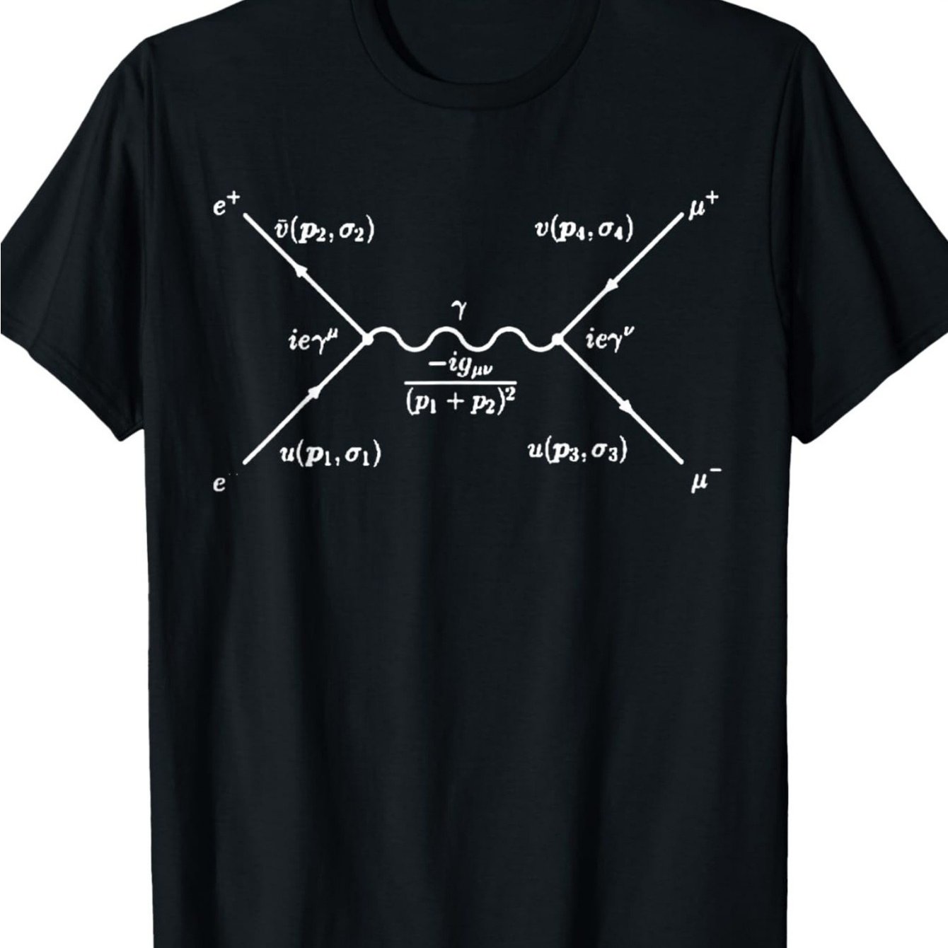 TEMU Men's Physics T-shirt With Diagrams & Math Equations - Science Geek Humor Design, Relaxed Fit Short Sleeve Casual Shirt, Machine Washable, Plus
