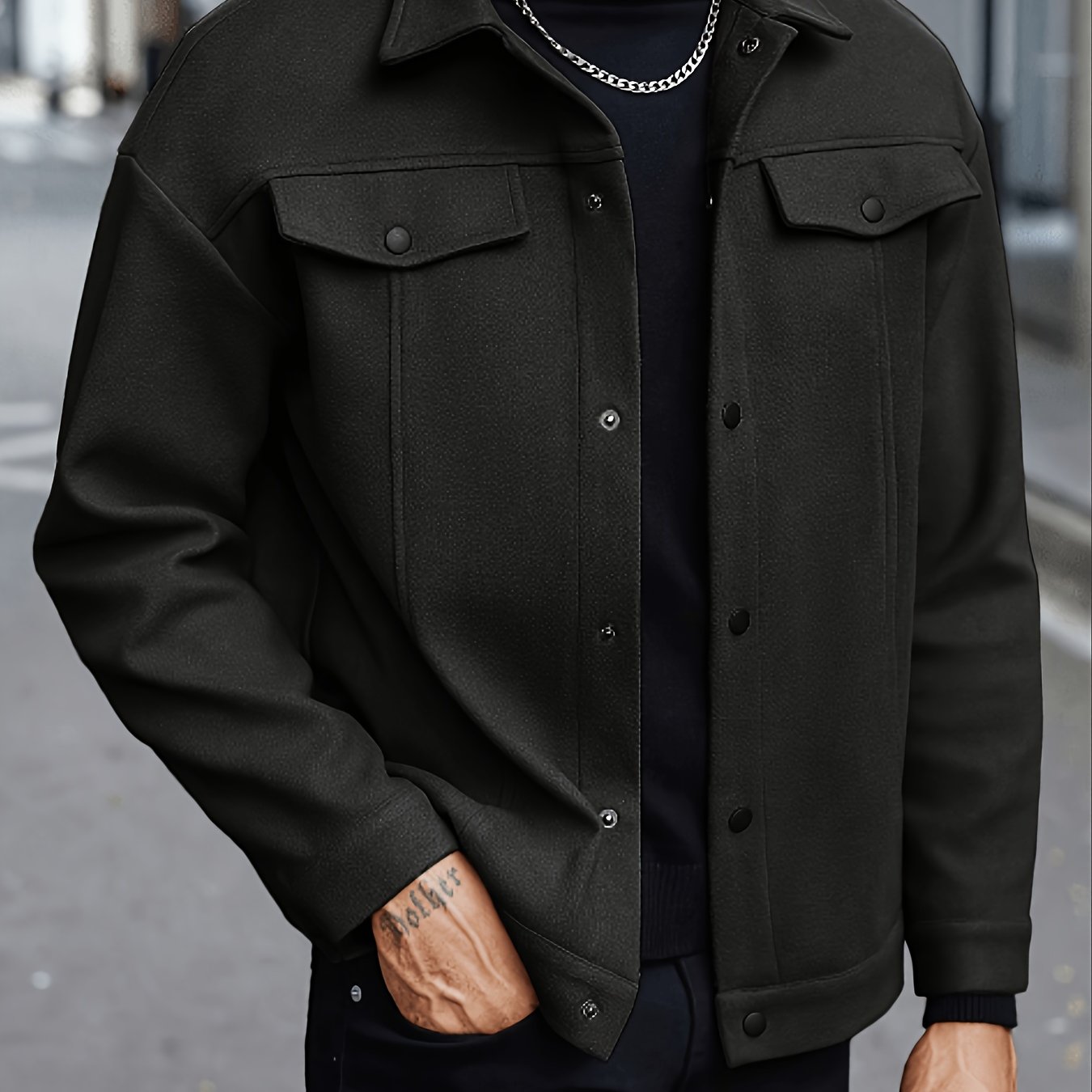 TEMU Men's Fashion Casual Jacket, Classic Simple And Comfortable Outfit, Men's Casual Wear, Men's Outerwear For Daily Wear, Men's Outfit, Valentine's