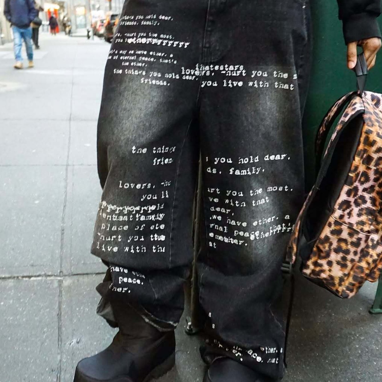 New Retro-patterned Printed Jeans - Unisex Y2k Street Hip-hop Style, Versatile & Unique Letter Design Denim Pants