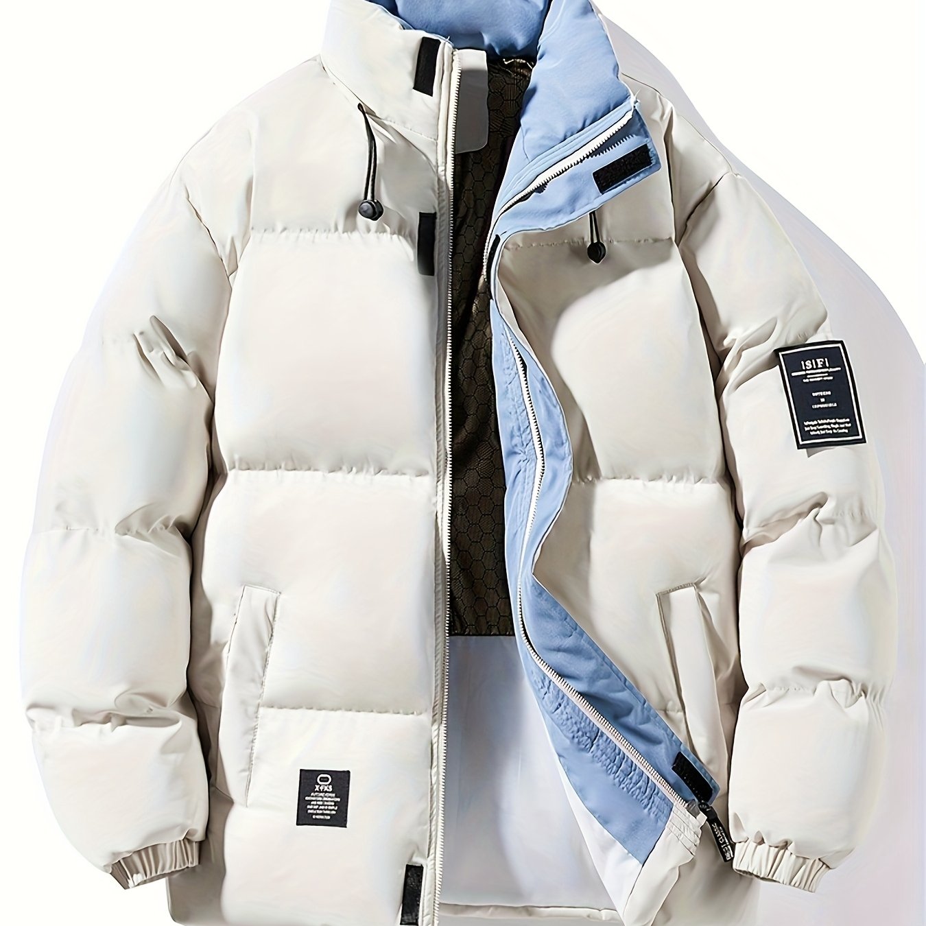 Men's Casual Warm Padded Coat | Autumn/Winter Long Sleeve Zip-Up Jacket, Windproof Padded Coat with Side and Inner Pockets, Ideal for Daily Wear, Outdoor Activities, and Parties, the Perfect Winter Essential, Great Gift for Son, Husband, or Male