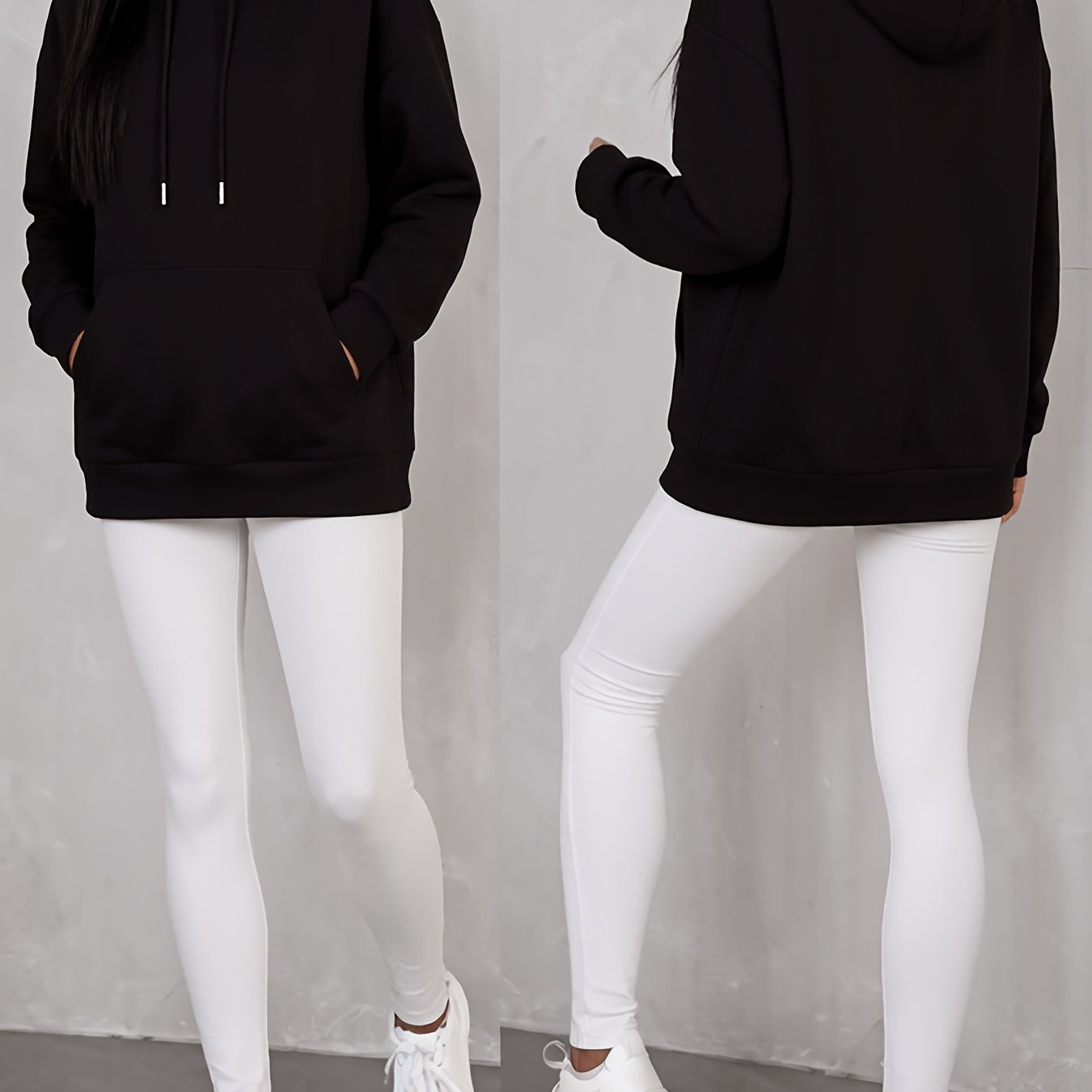 TEMU Sweat-shirt à capuche grande taille tendance, confortable et , idéal pour et l'hiver, vêtement de voyage et de maison, haut pour femmes, style ,