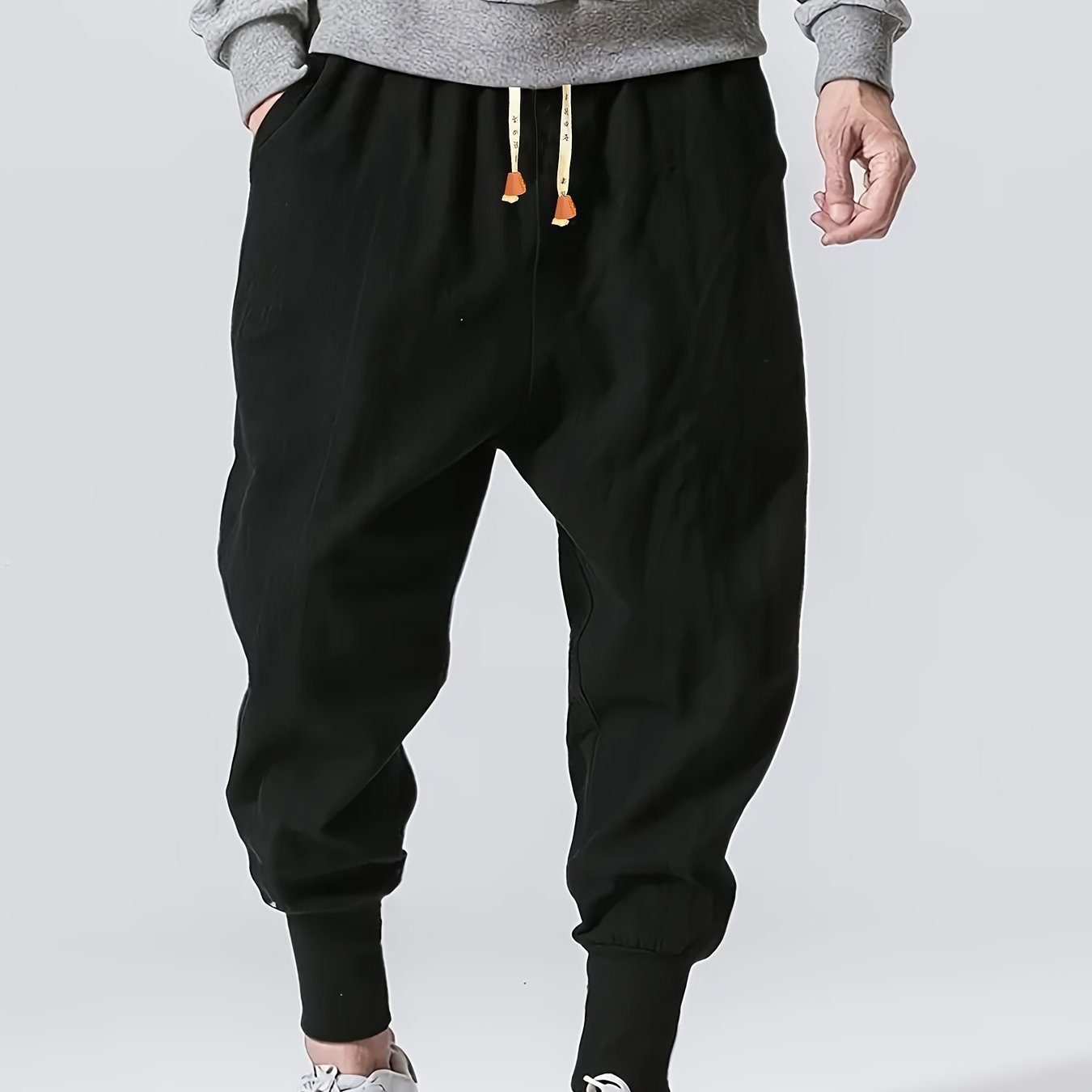 Image of Spring And Autumn Men's Sportswear And Casual Pants, Men's Pants, Men's Trendy Rope Printed Flower-tied Pants, Outdoor And Indoor Fitness Pants, Running Pants