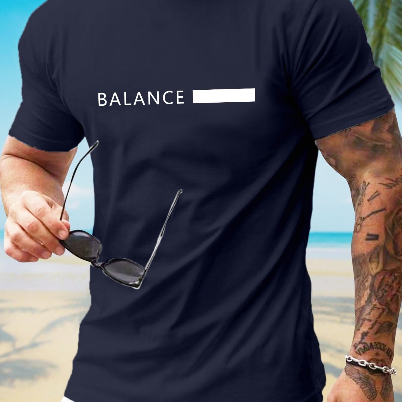 TEMU BALANCE Ropa Estampada, Calzado y Joyería > Moda Masculina > Ropa para Hombres Tallas Grandes > Tops, Camisetas, Camisas para Hombres Tallas