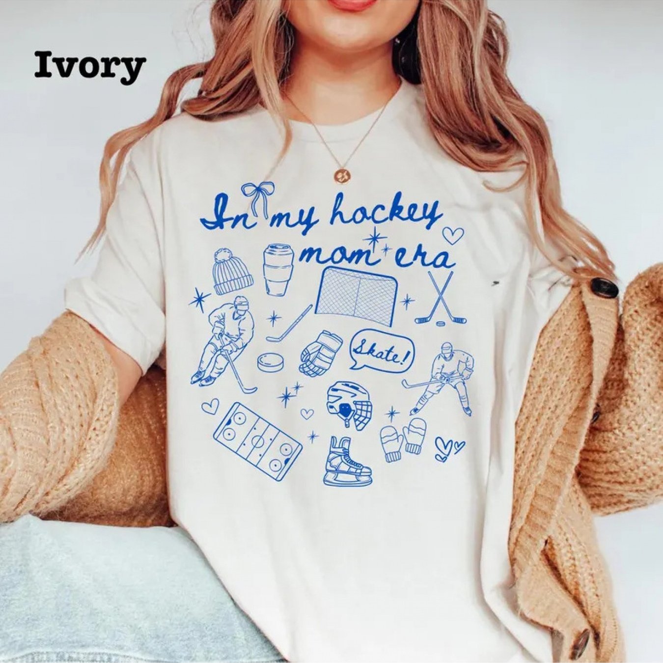 TEMU Men's T-shirt - Hockey Mom Colors T-shirt In My Hockey Mom Era, Hockey Mom Shirt, Hockey Mom Gift, Mother's Day Gift, Hockey Mom Tee, Doodle