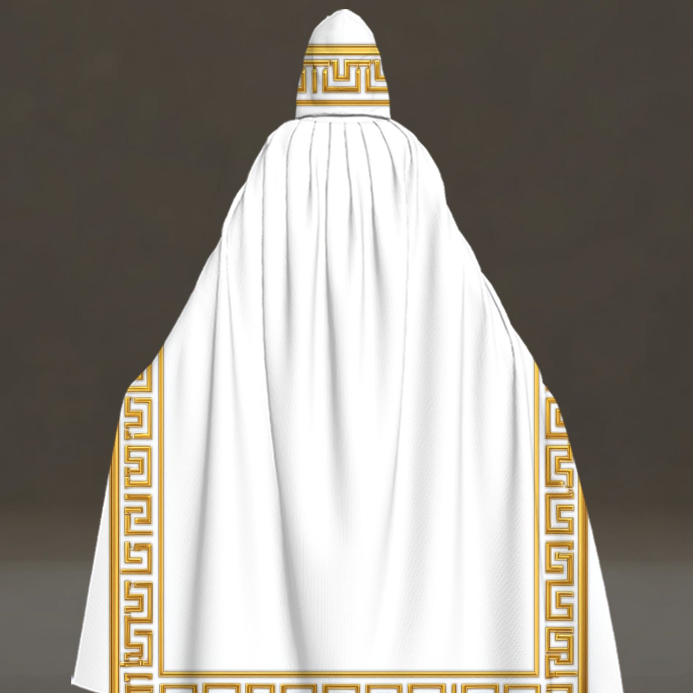 TEMU Túnicas 2D, 1 pieza, capas con capucha y con de greca dorada, capa de disfraz para cosplay, renacentistas, para Halloween, fiestas de carnaval,