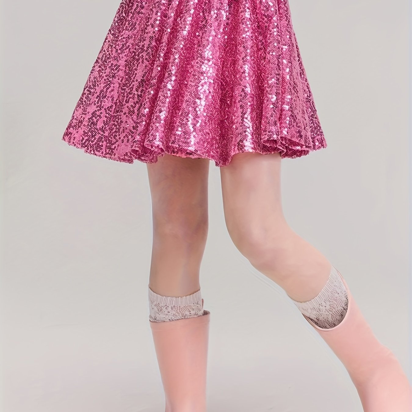 Image of Girls' Sequin Skirt, Children's Princess Dress, Little Girl's Short Skirt, Summer Wear Dopamine Dress, Suitable As A Gift For Kids, Girls'/teen Girls' Clothing