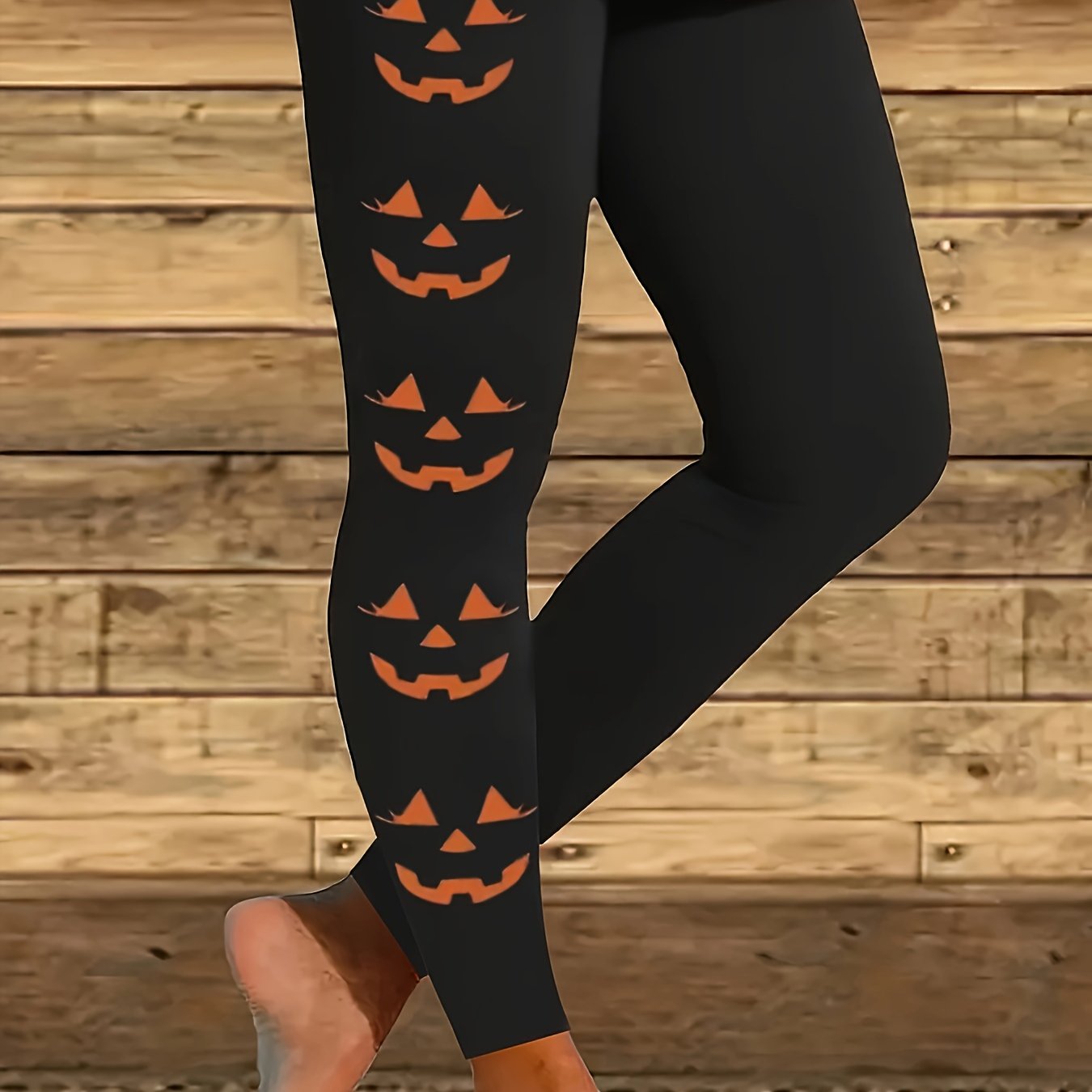 TEMU Women's Long Pants Leggings, Halloween Printed Tight Pants
