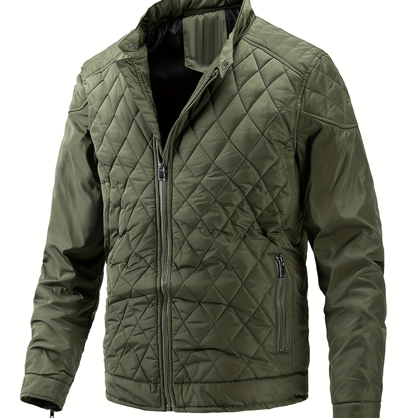 TEMU Men's Jacket With Baseball Collar Collar Business Casual Coat