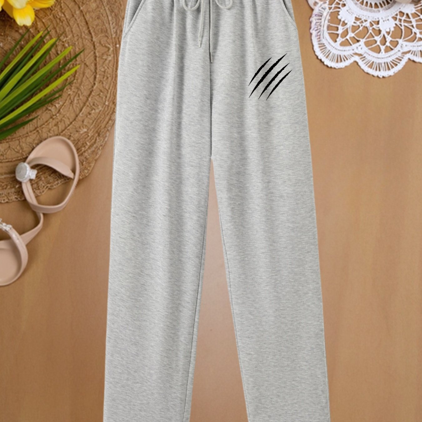 TEMU Women's Printed Elegant Versatile Fashionable Comfortable Casual Pants, Women's Sweatpants