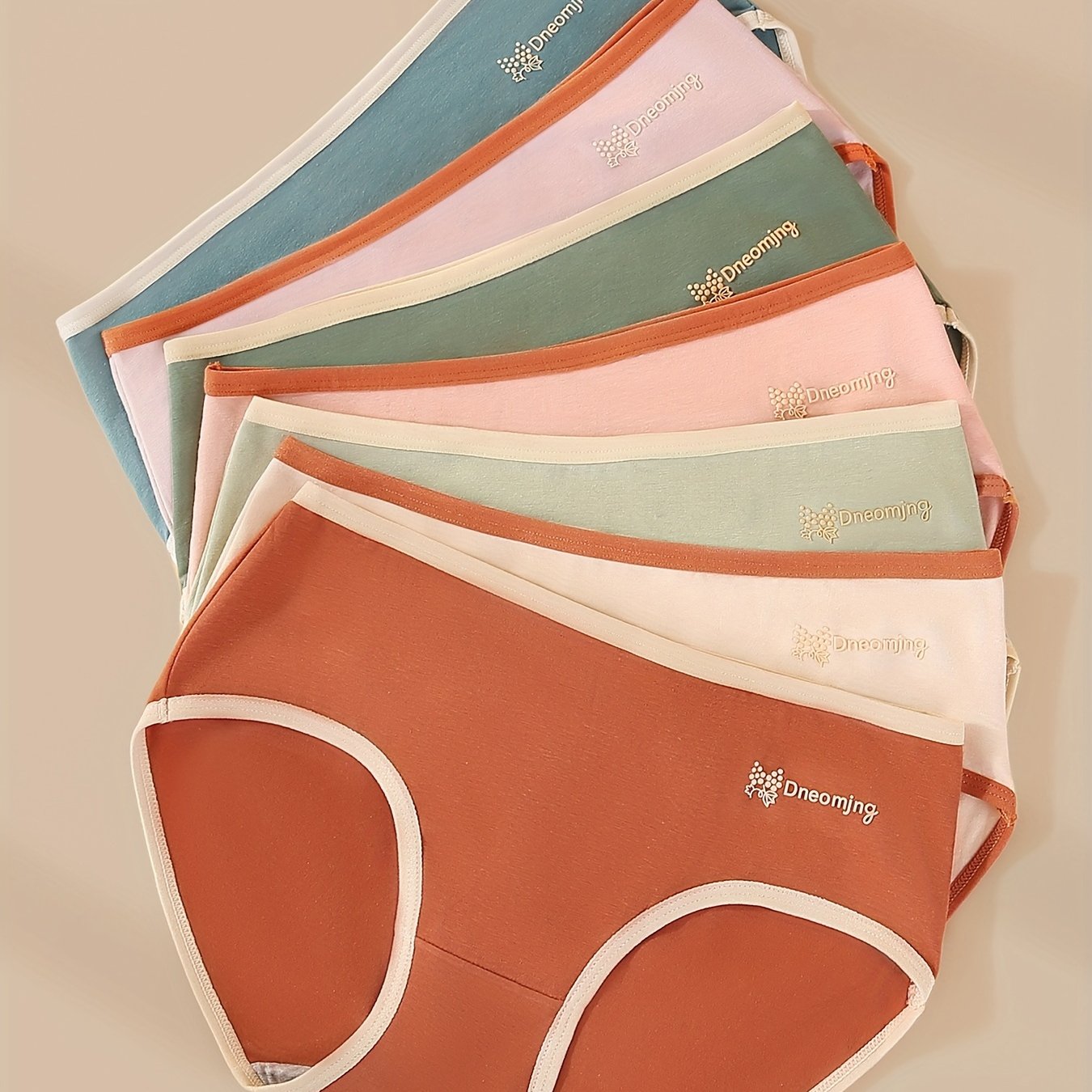7pcs Letter Pattern Briefs, Easy Briefs, Women's Lingerie & Underwear