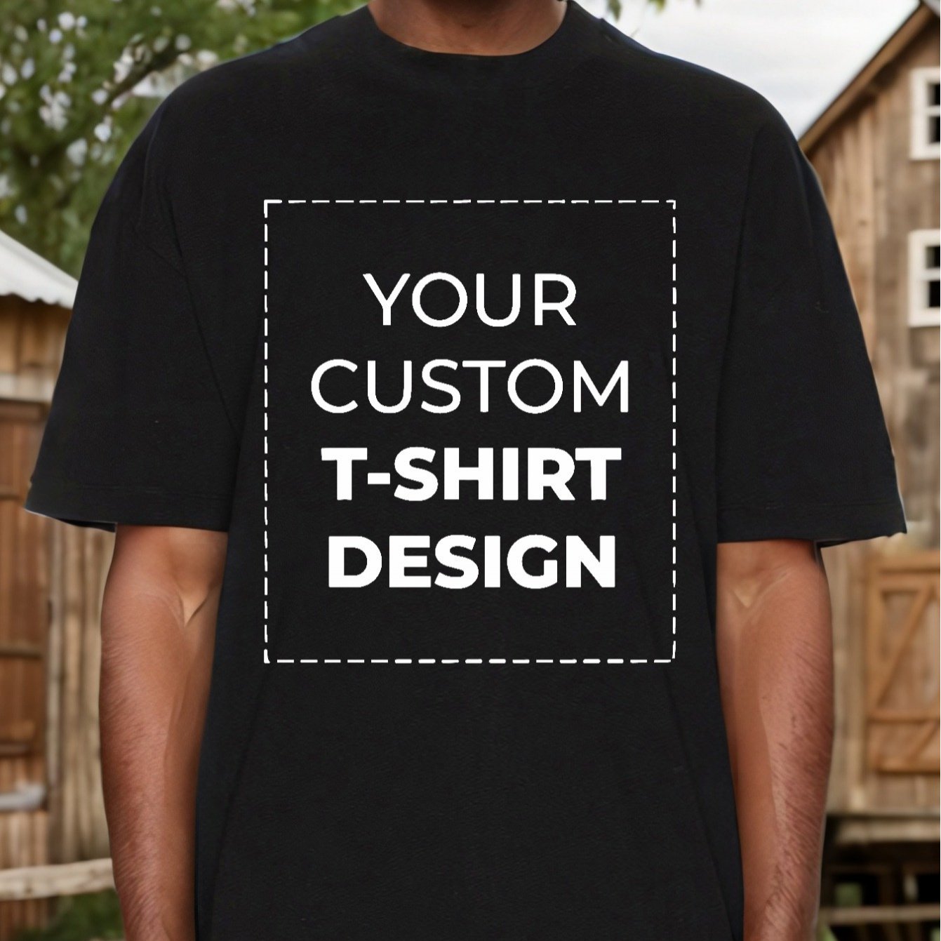 TEMU Custom T-shirts - Customizable Design/photos - Thick Fabric, Durable And Comfortable For - Round Neck Style - Machine Washable Men's Casual And
