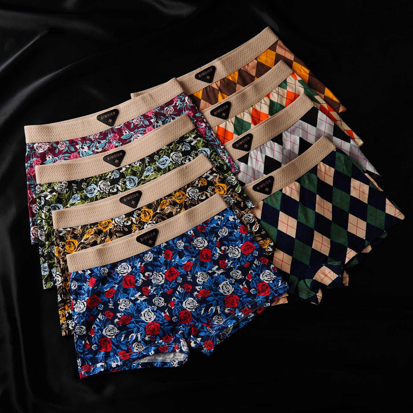 Image of 8pcs Biweier Women's Boyshorts, Elastic Waistband, Soft And Comfortable, Suitable For Ladies' Casual Sports And Home Commuting. Ideal Valentine's Day Gift