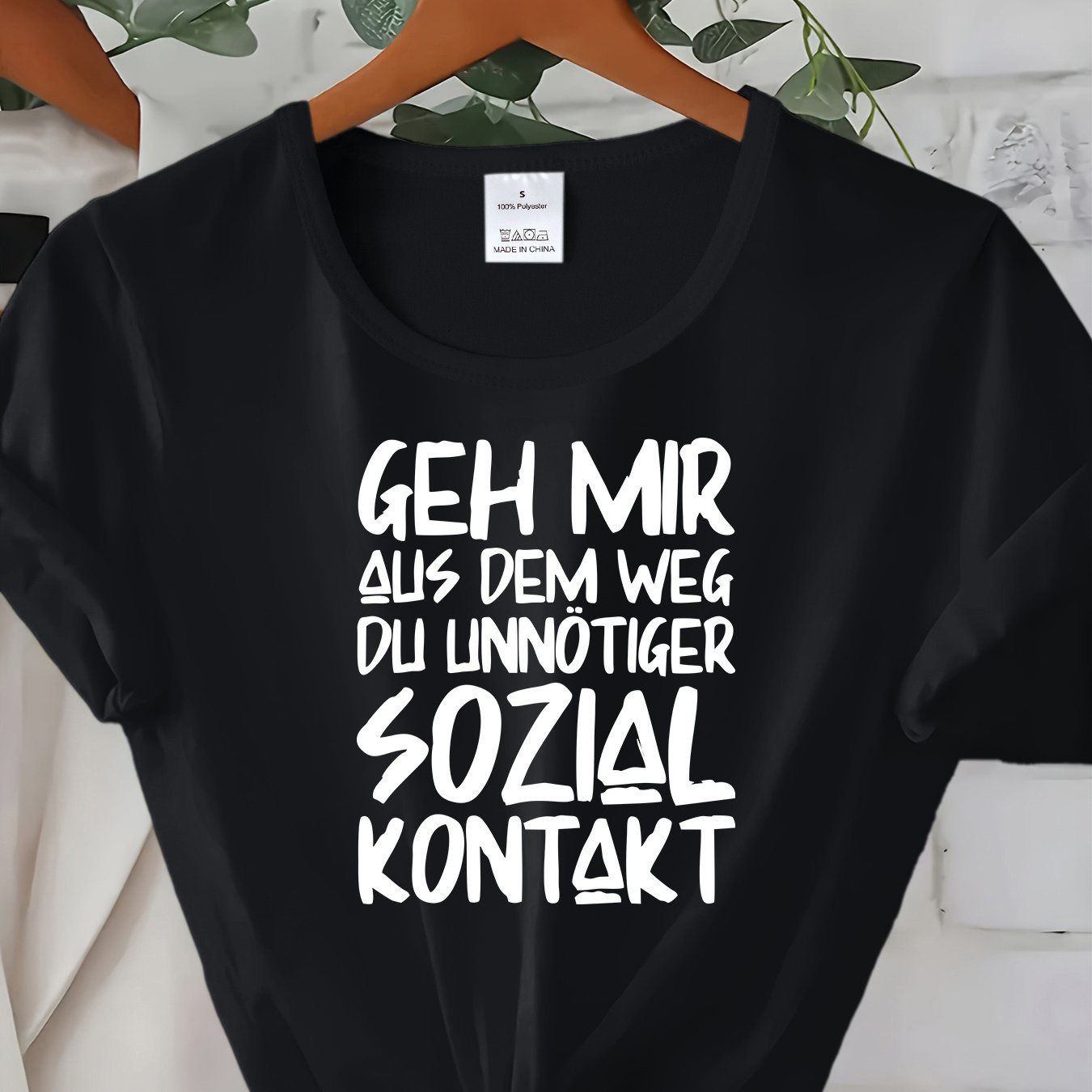 E-shop Get The Way Grafik T-Shirt - Lässiges Rundhals Kurzarm Shirt für Frühling und Sommer