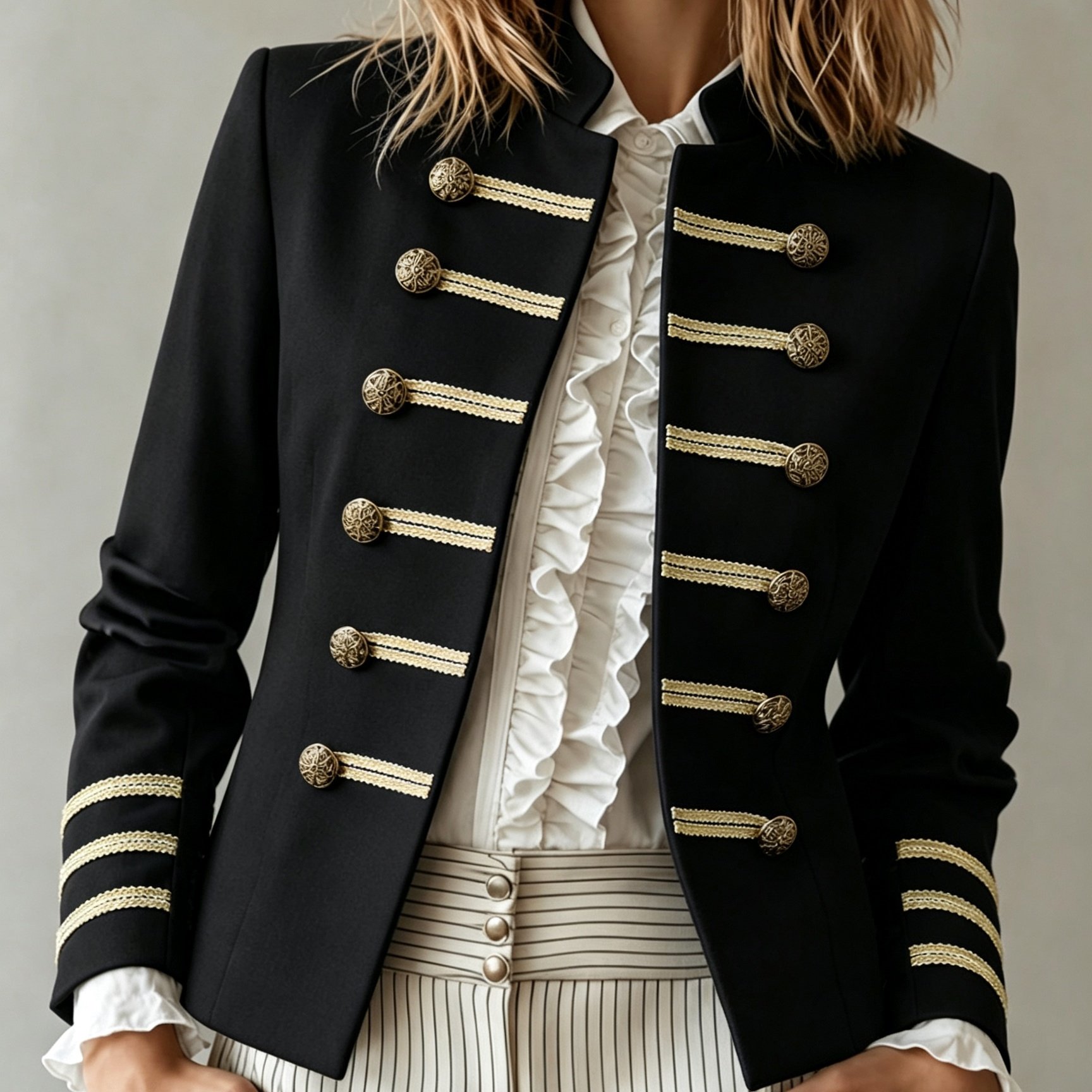 TEMU Retro Short Blazer, French Court Style High-end Collar Little Dress Jacket Top