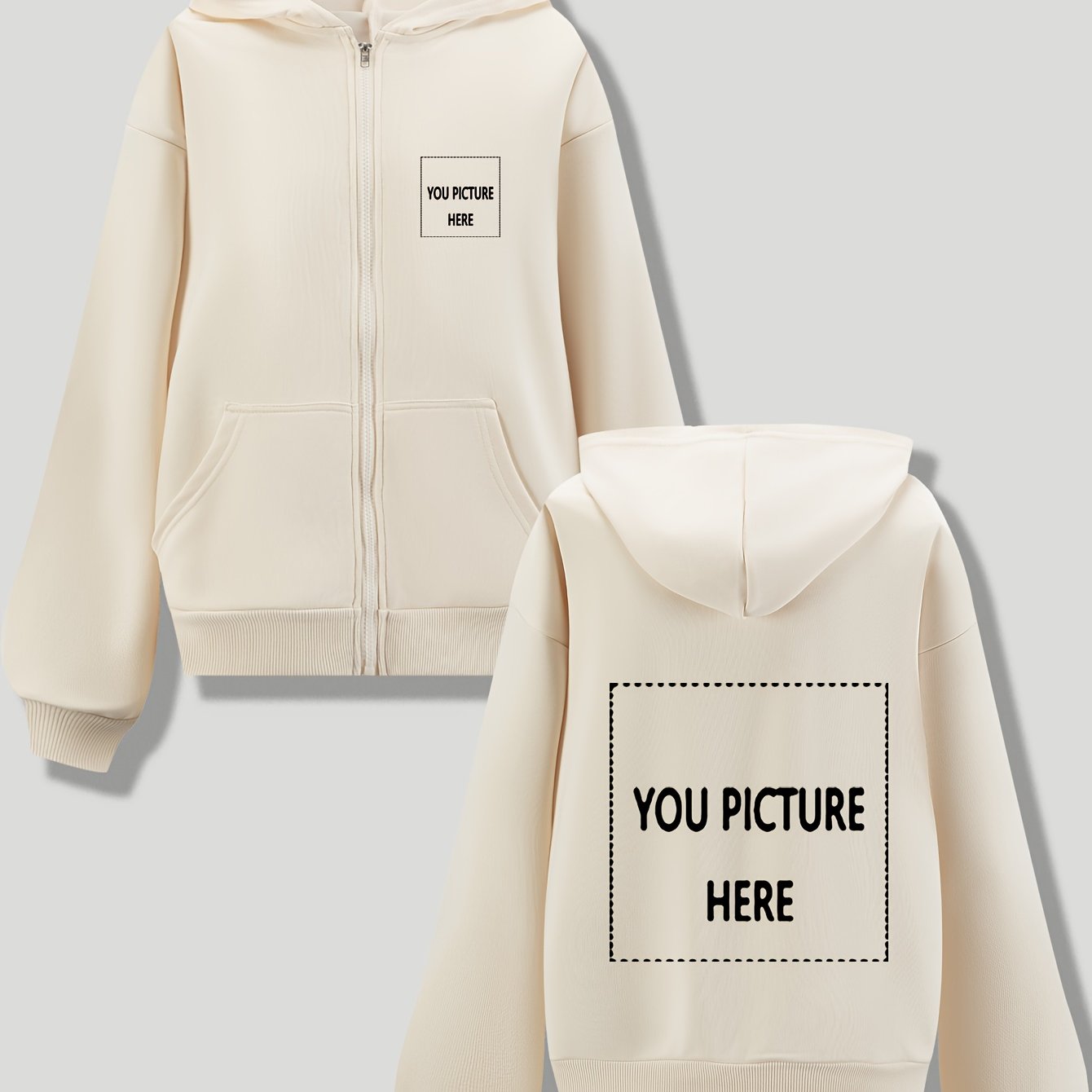 TEMU Double-sided Customization, Front And Back Customization Women's Casual Jacket