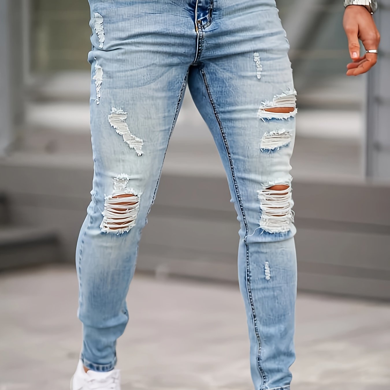 Men's Distressed Skinny Jeans
