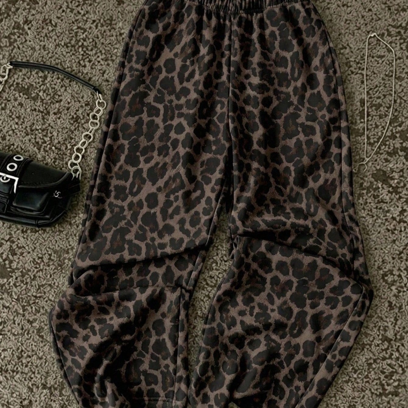 TEMU Pantalon de survêtement élégant à jambe droite pour femme - Jogging à tissu moyennement extensible, pantalon de longueur - dixièmes adapté pour