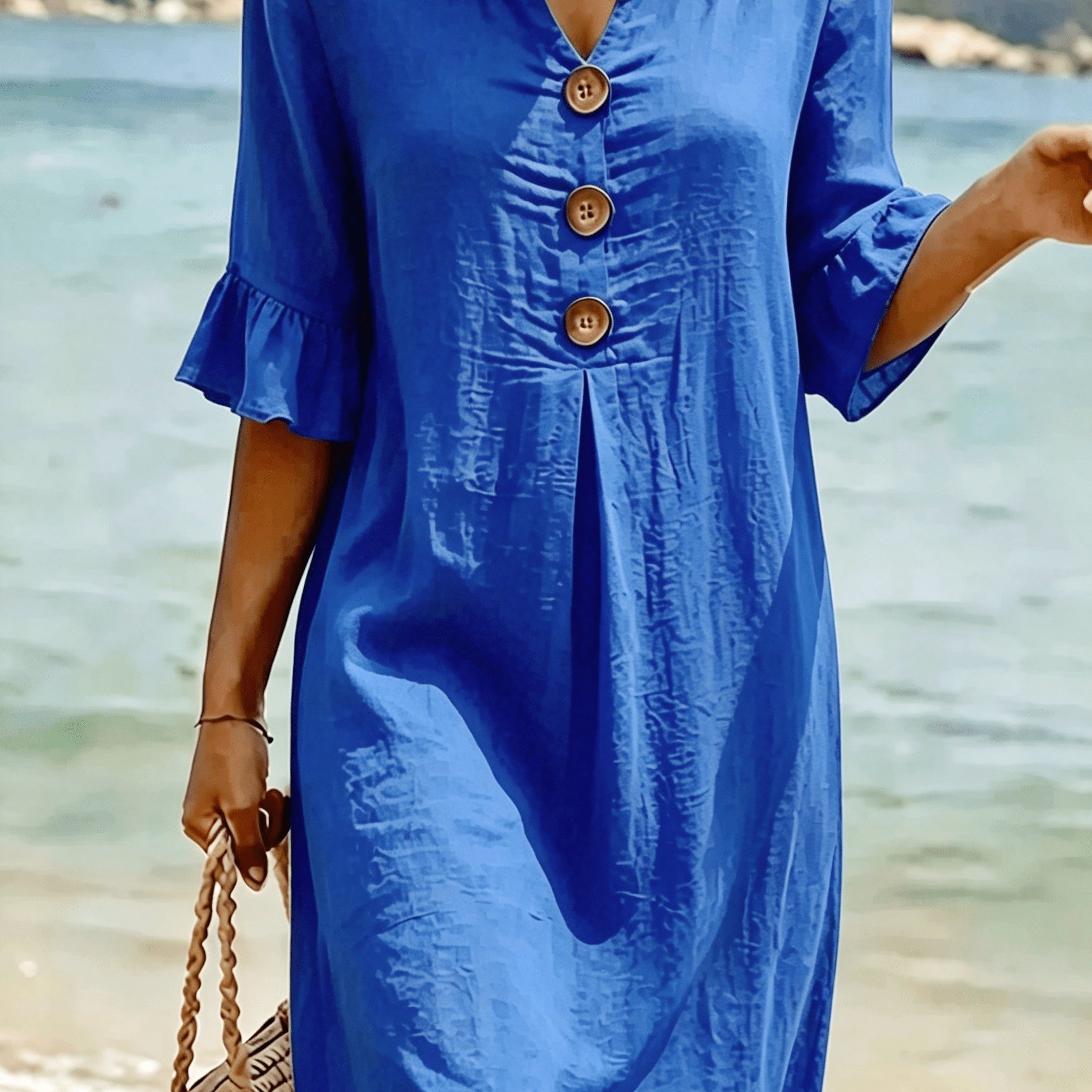 TEMU Elegant Vintage Dress For Women