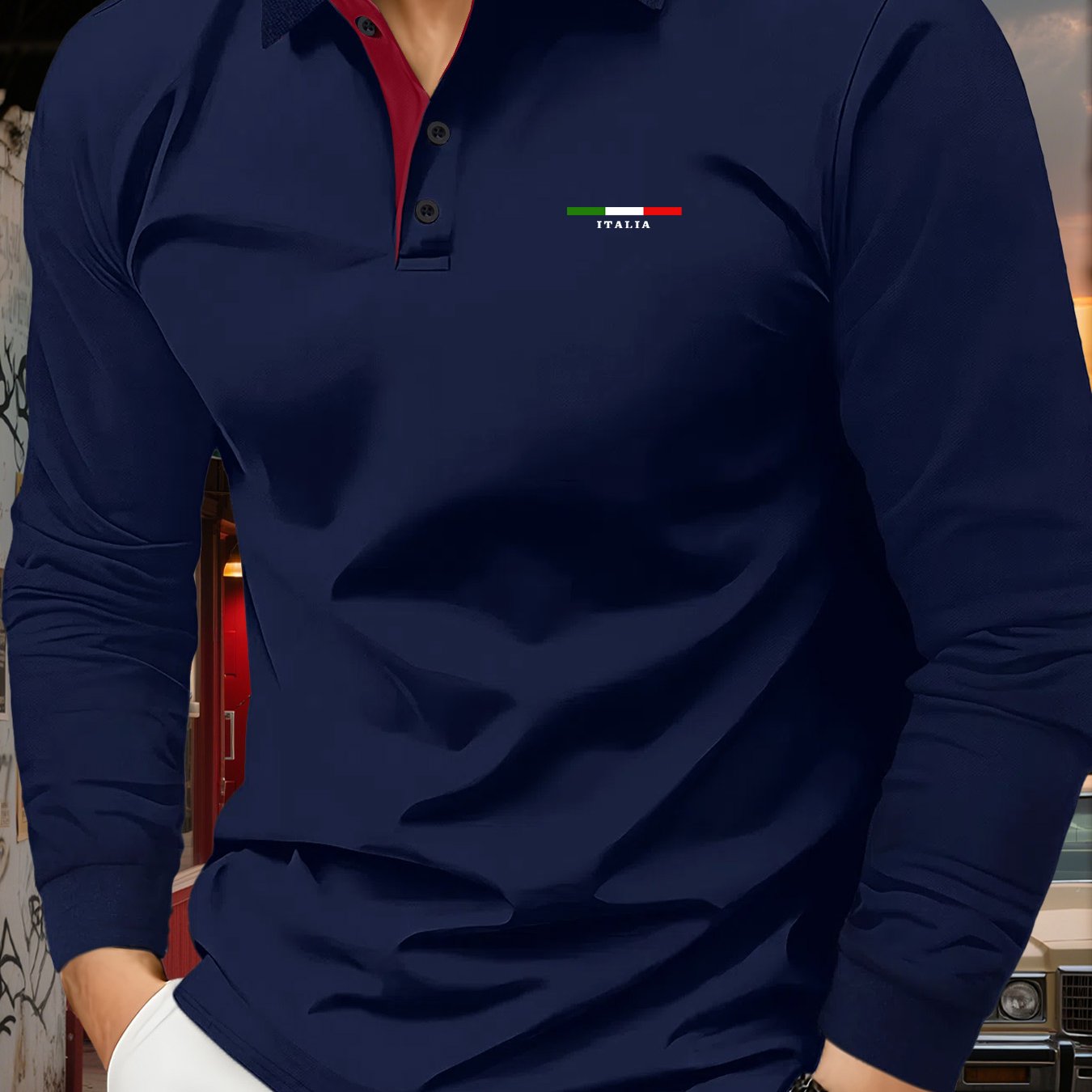 TEMU Italia Men's Outdoor Golf & Equestrian Casual Shirt With Long Sleeves, Mature Men's Business Casual , Breathable And Comfortable, Suitable For