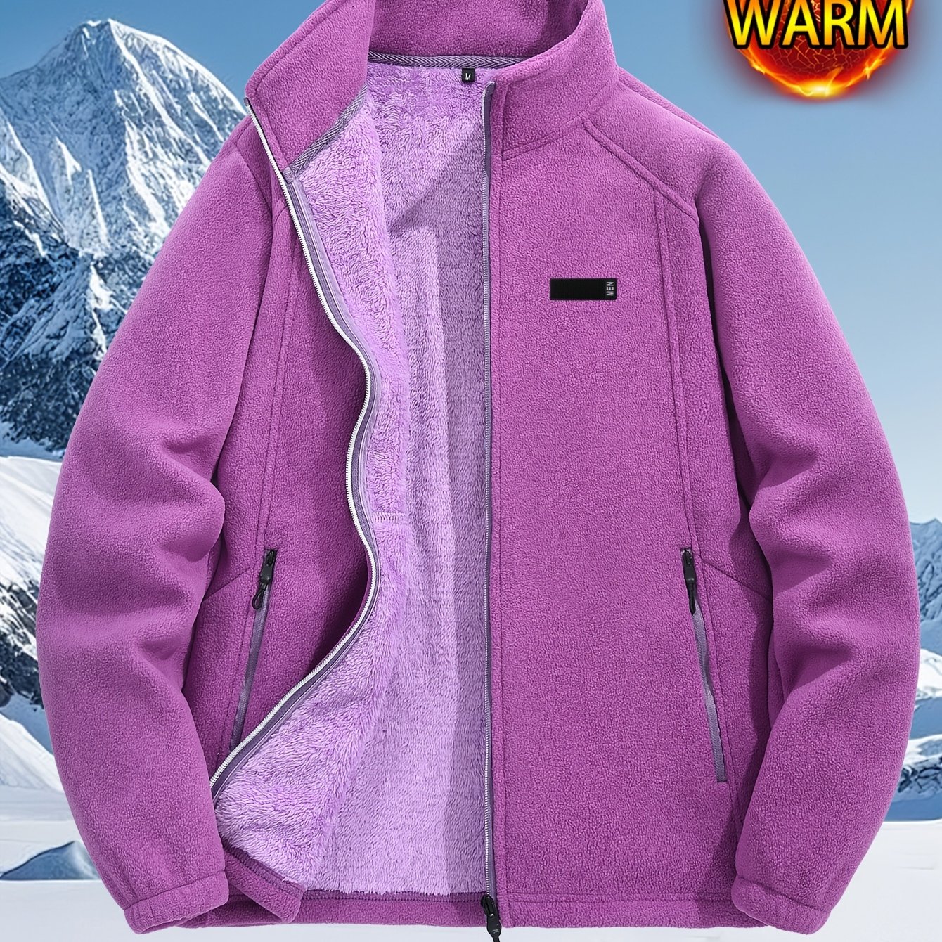 TEMU And Stylish In This Fleece-lined Jacket, Featuring A Relaxed Fit For And Of