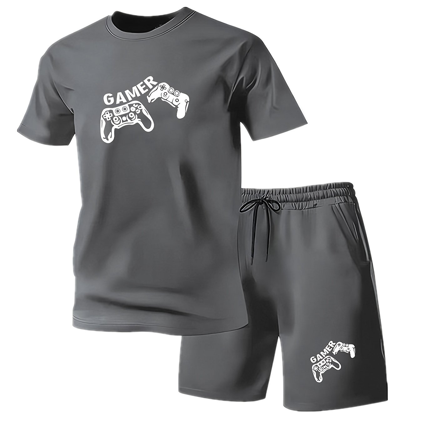 TEMU Men's Gaming Themed Printed Pajama Set