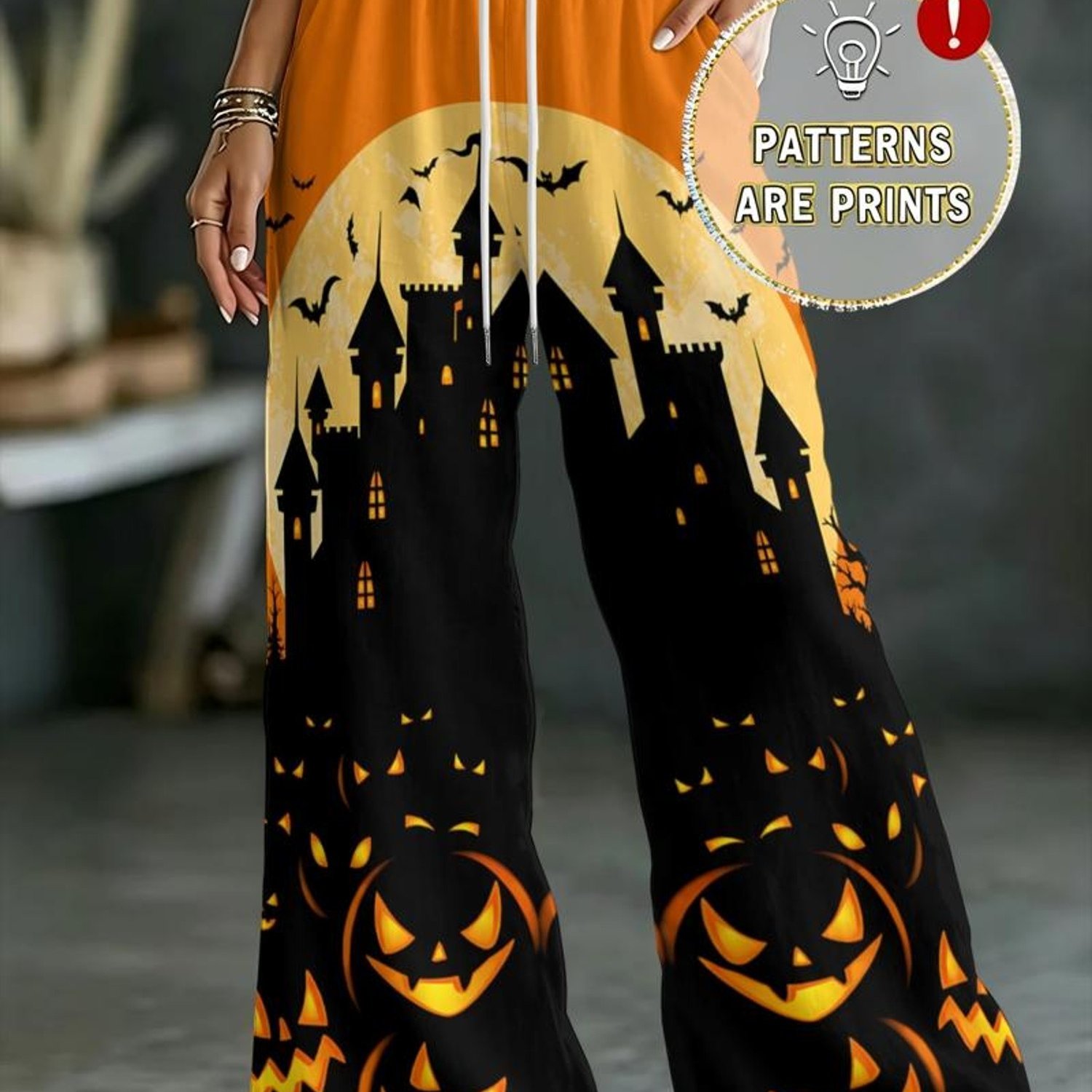 item picture women casual long pants halloween christmas printed trousers fashion versatile womens bottoms