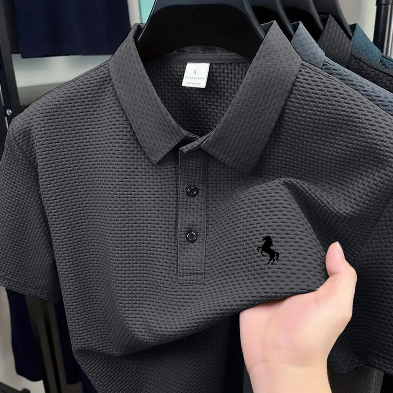 Image of G82 Instant Print Men's Breathable Summer Refreshing Quick-dry Lapel Shirt Men's Short-sleeve T-shirt Men's Clothing Top For Golf, Fishing, Basketball, Camping, Beach