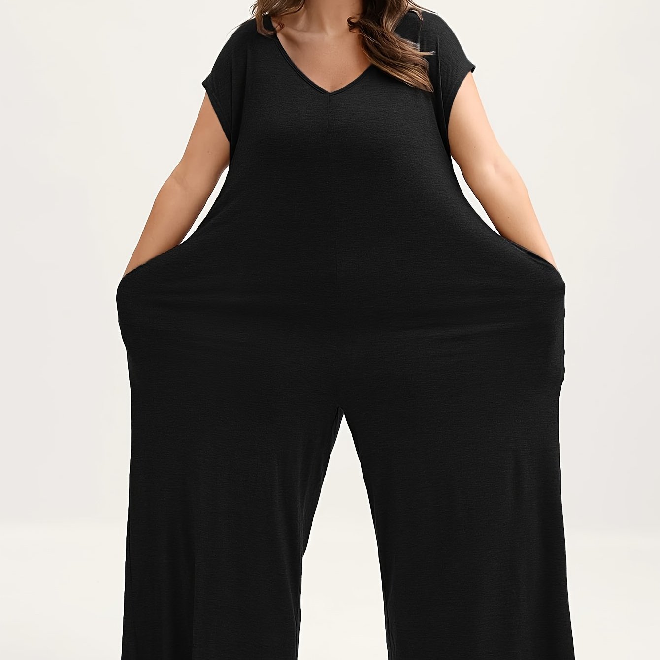 Spring/summer Waist-cinching Wide-leg Jumpsuit