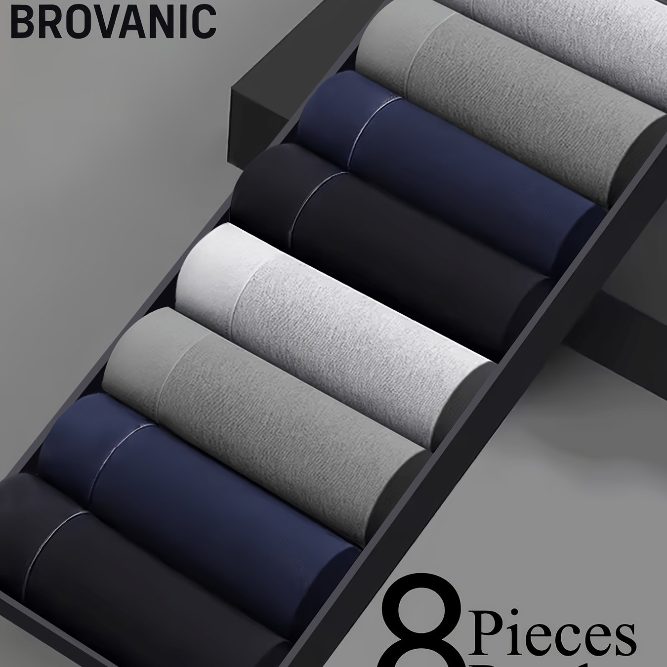 E-shop 8 Stück zufällig sortierte Herren-Boxershorts, einfarbige Unterwäsche, schlichte stilvolle Unterwäsche, Herren-Boxershorts