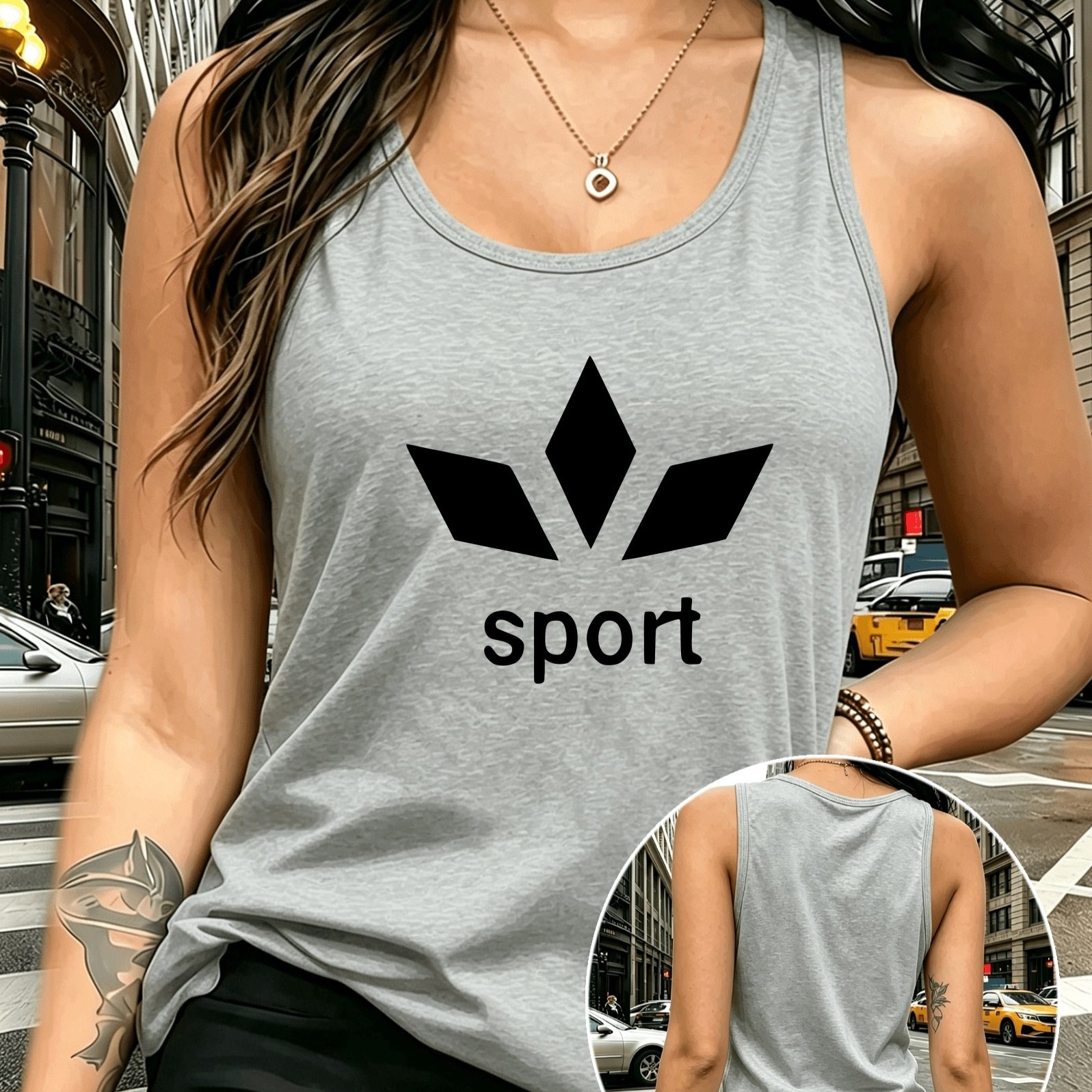TEMU Y2k Women's Sleeveless Tank Top, Simple And Stylish, Casual Fashion, Women's Spring/summer Casual Swear, Sizes S, M, L, Xl, Xxl+6417